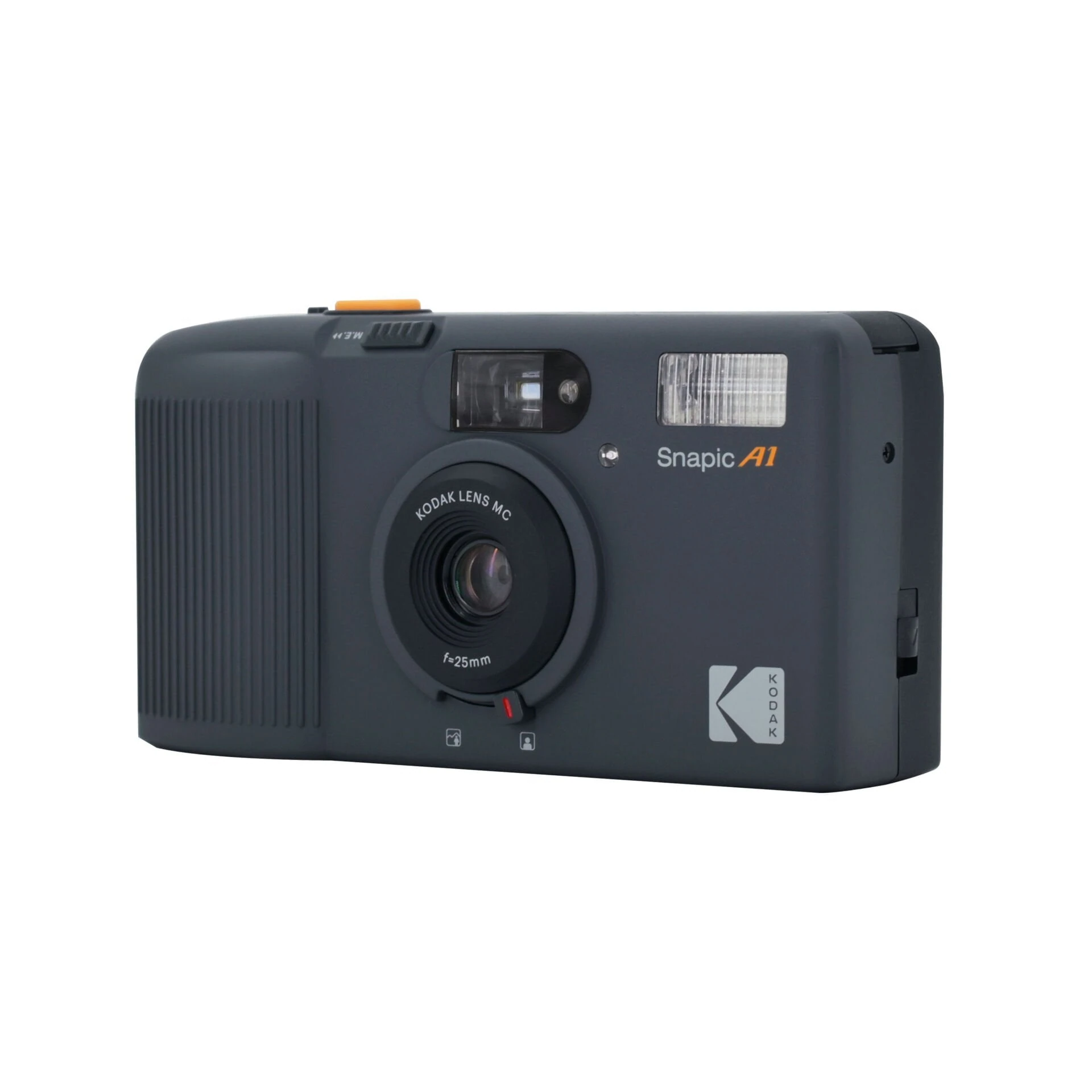 KODAK Snapic A1 – Fotocamera A Pellicola 35mm Riutilizzabile, Messa A Fuoco 2 Zone, Leggera, Con Rullino Ultramax 400 Incluso (grigio Rinoceronte)