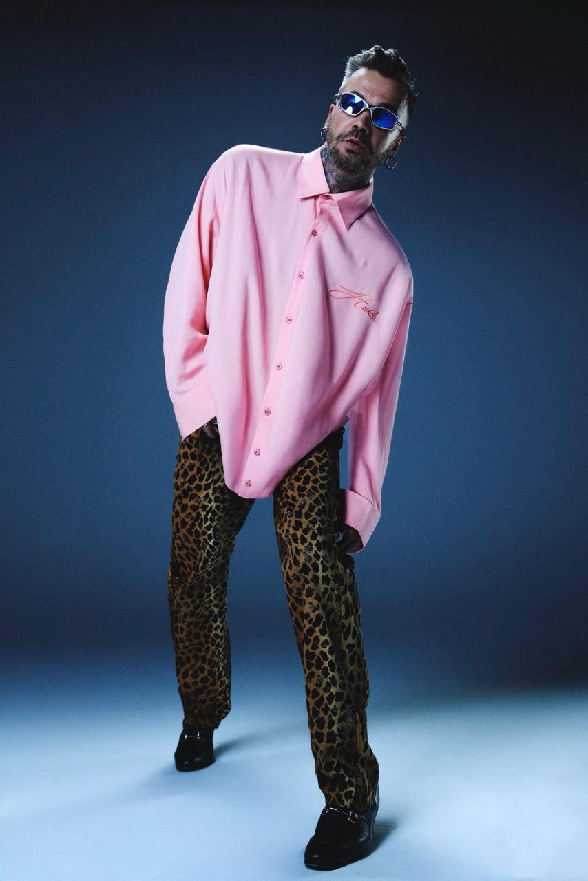 Hole Gabardin Leopar Pantolon