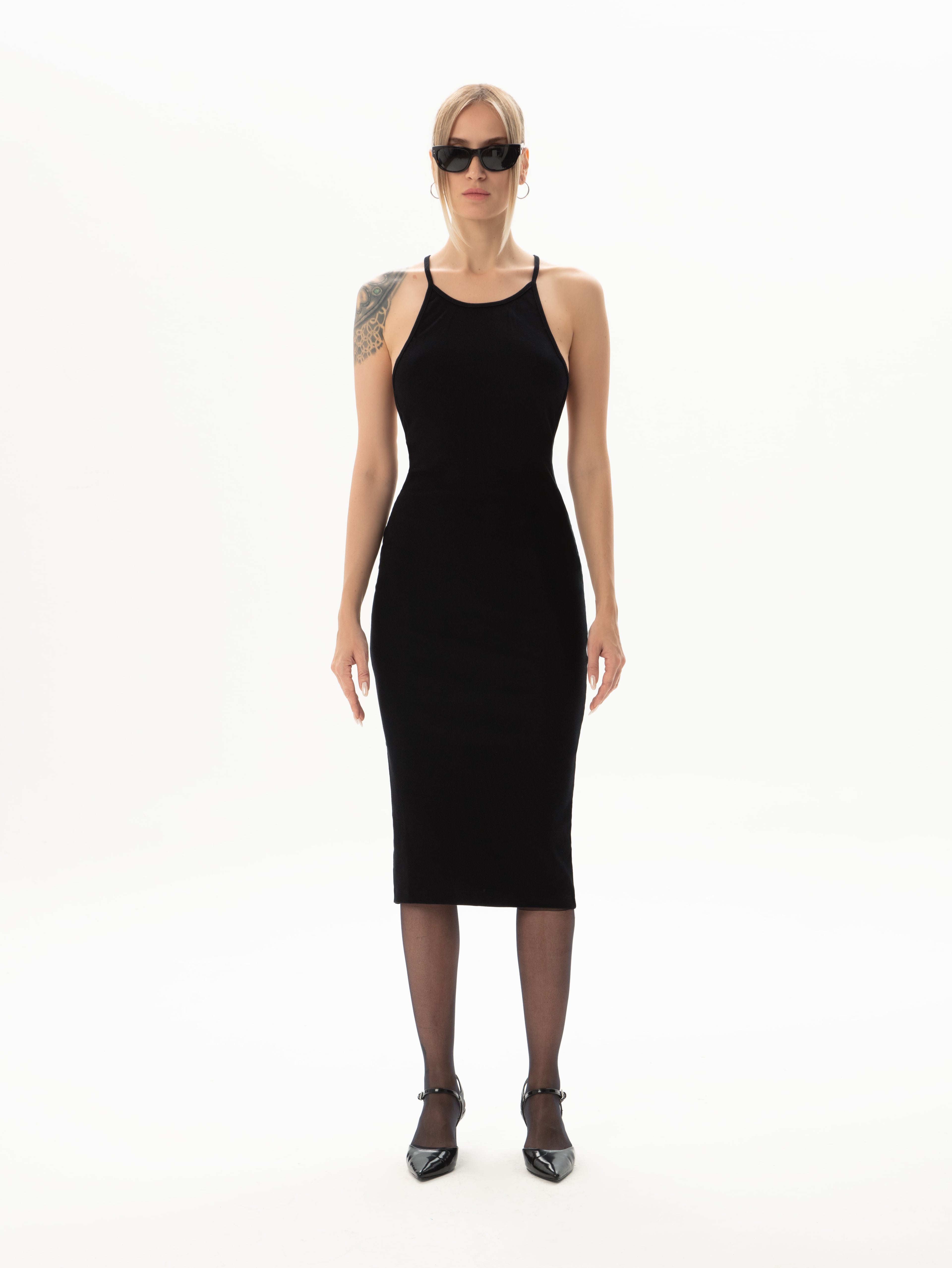 Christiana Kashkorse Dress - Siyah