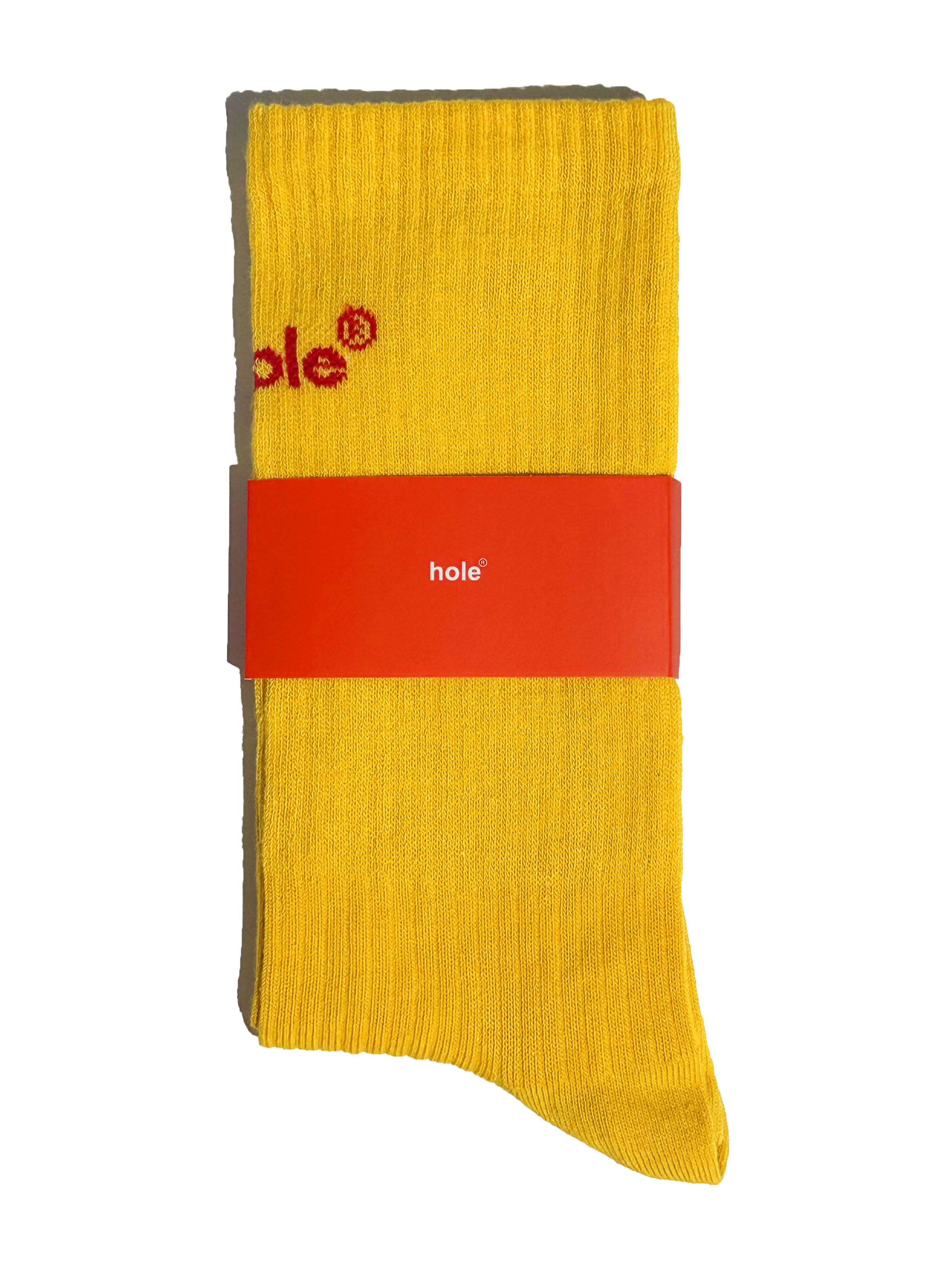 SOCKS w/embroided logo - sarı-kırmızı