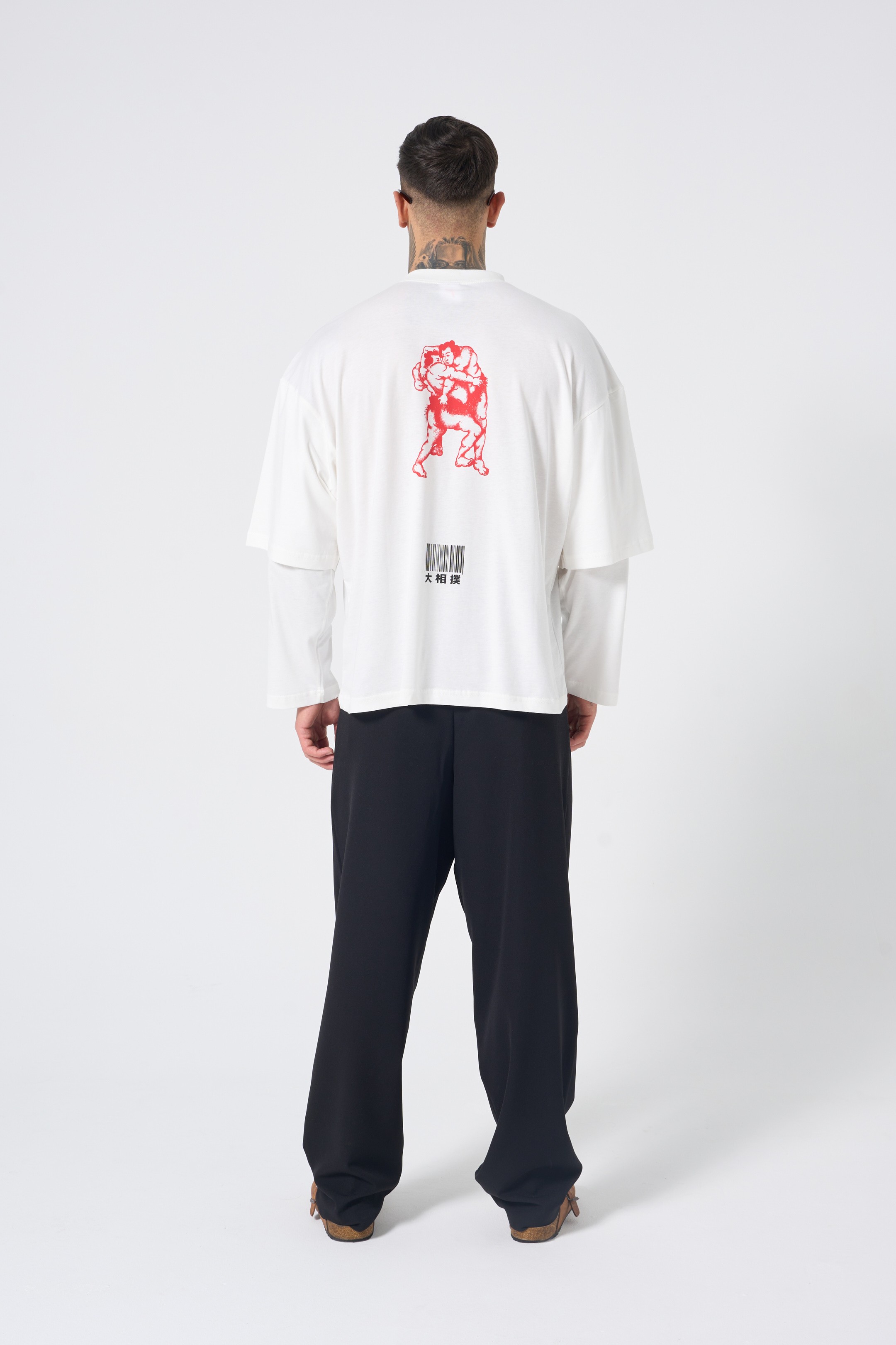 Hole Barkod Sumo Baskılı Sweatshirt