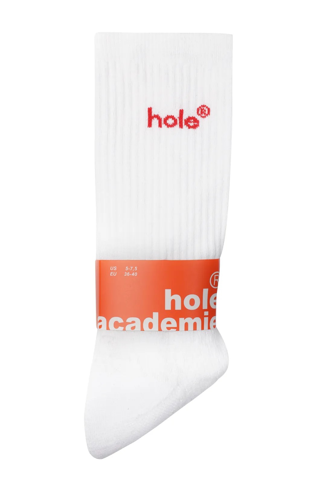 Hole Küçük Baskı Beyaz Çorap - Büyük Hole Baskılı
