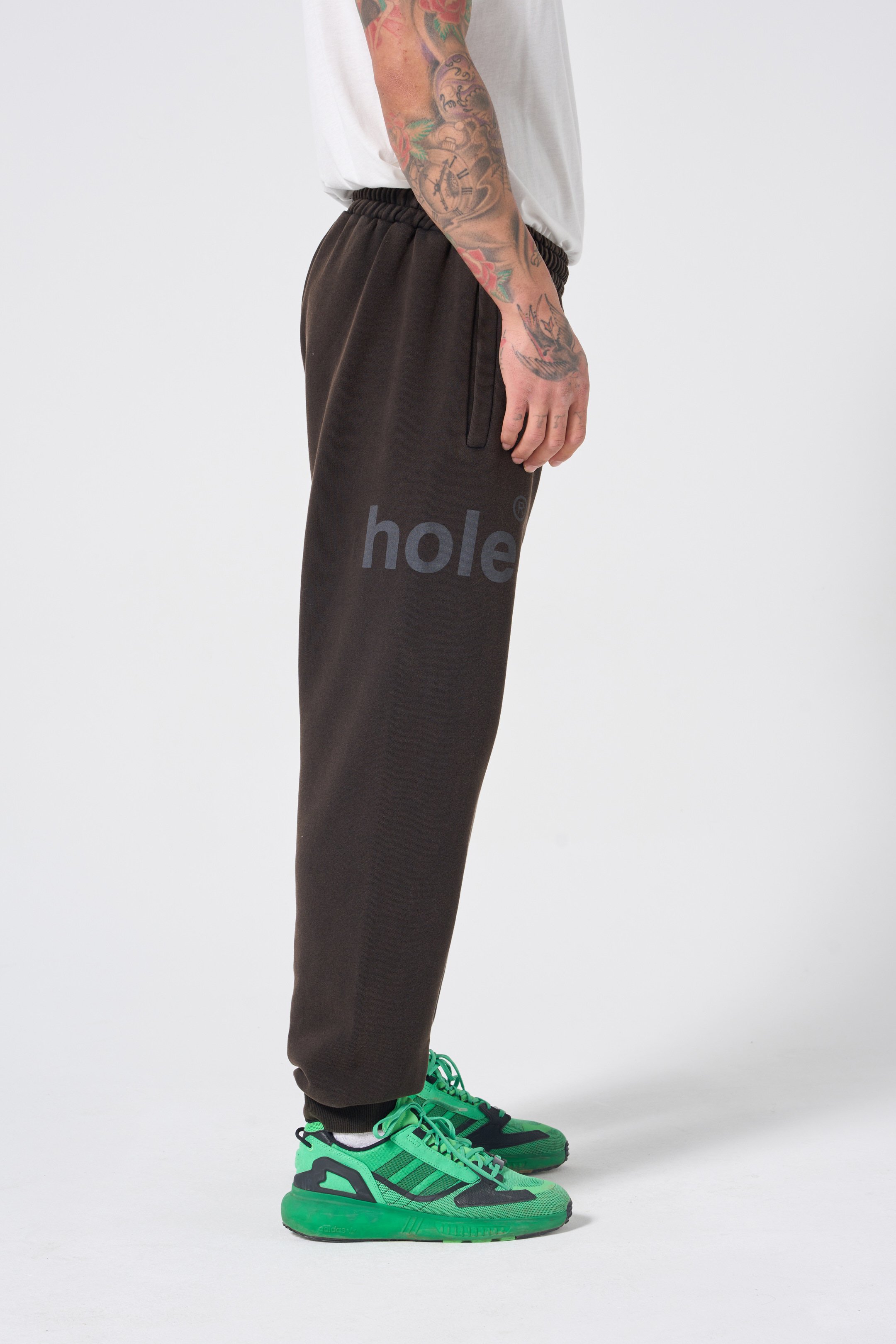 Hole Sweatpants w/ distressed look - ANTHRACITE