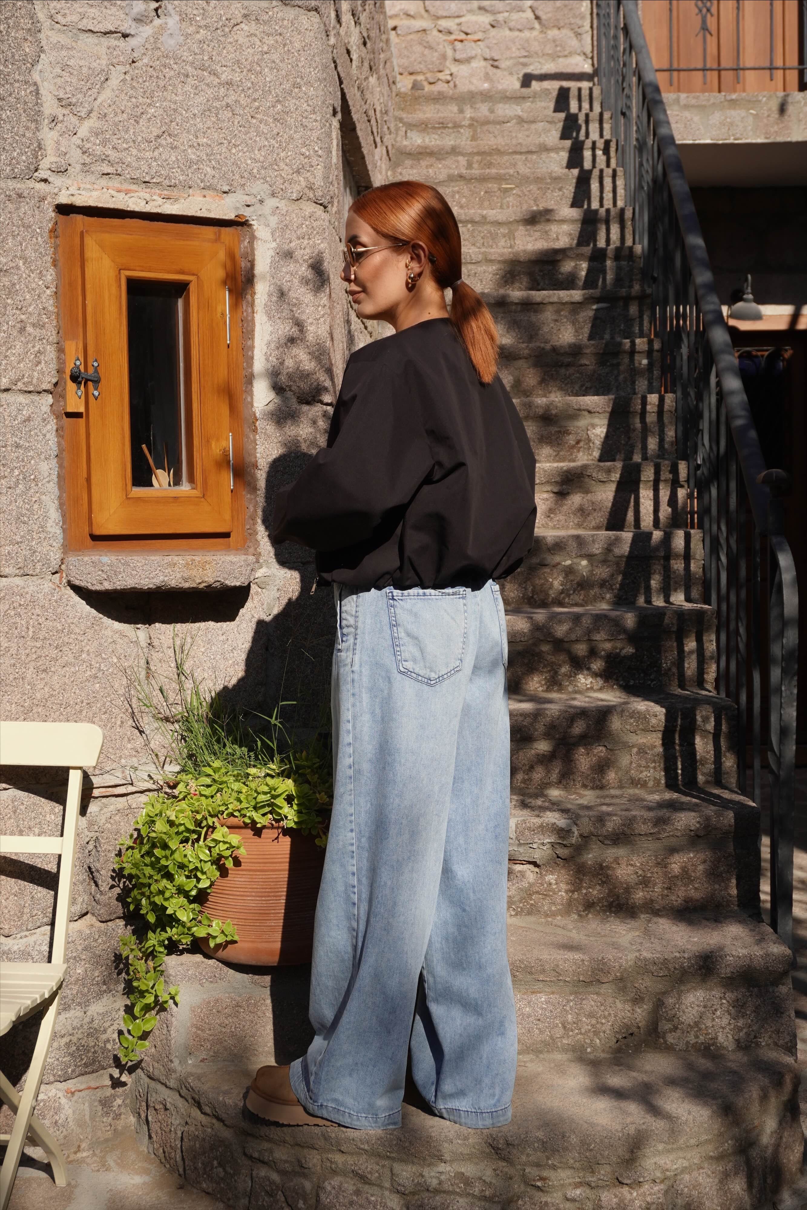 Siyah Basic Bomber Ceket 