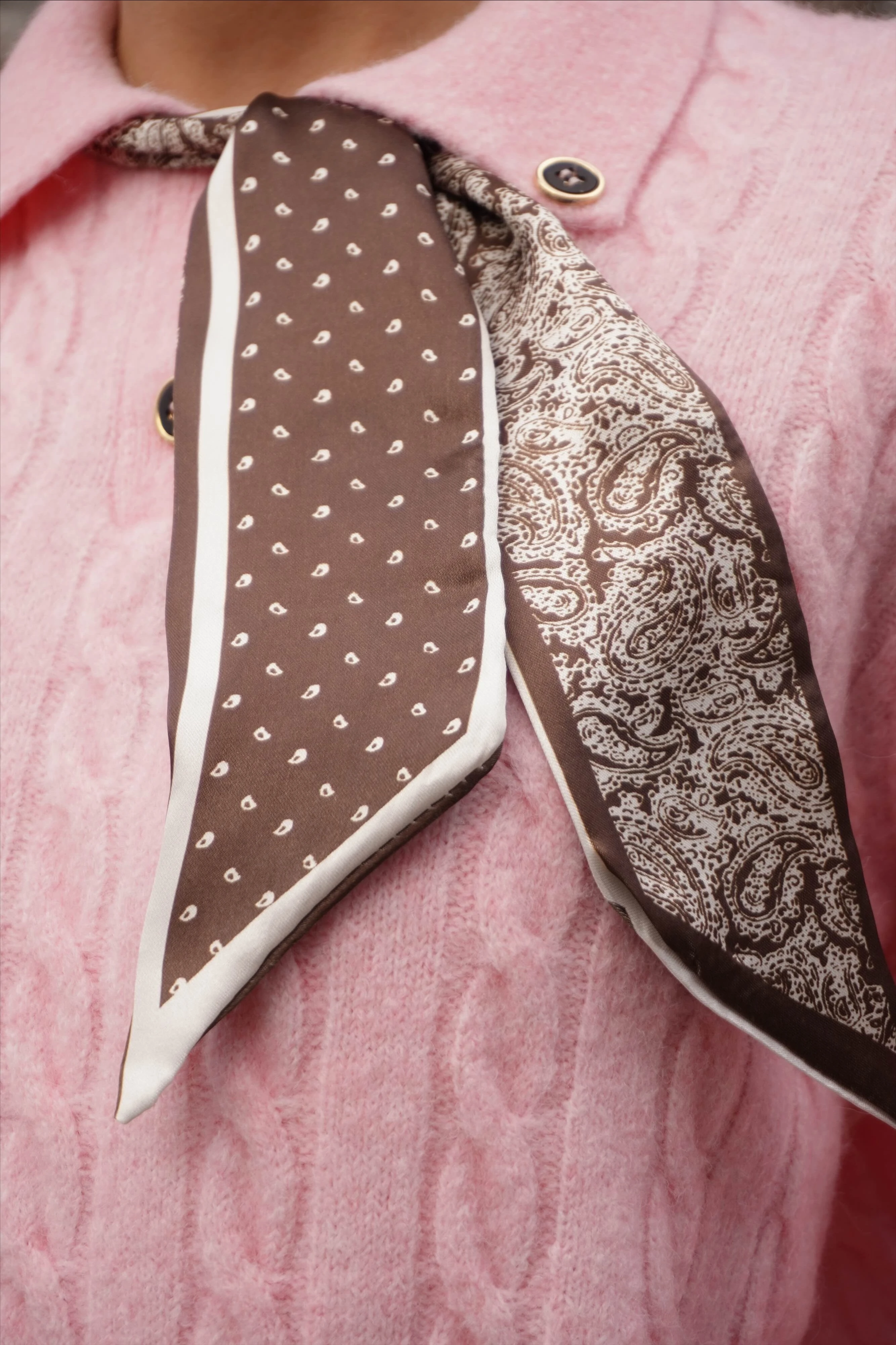 Fularlı Triko Kazak 