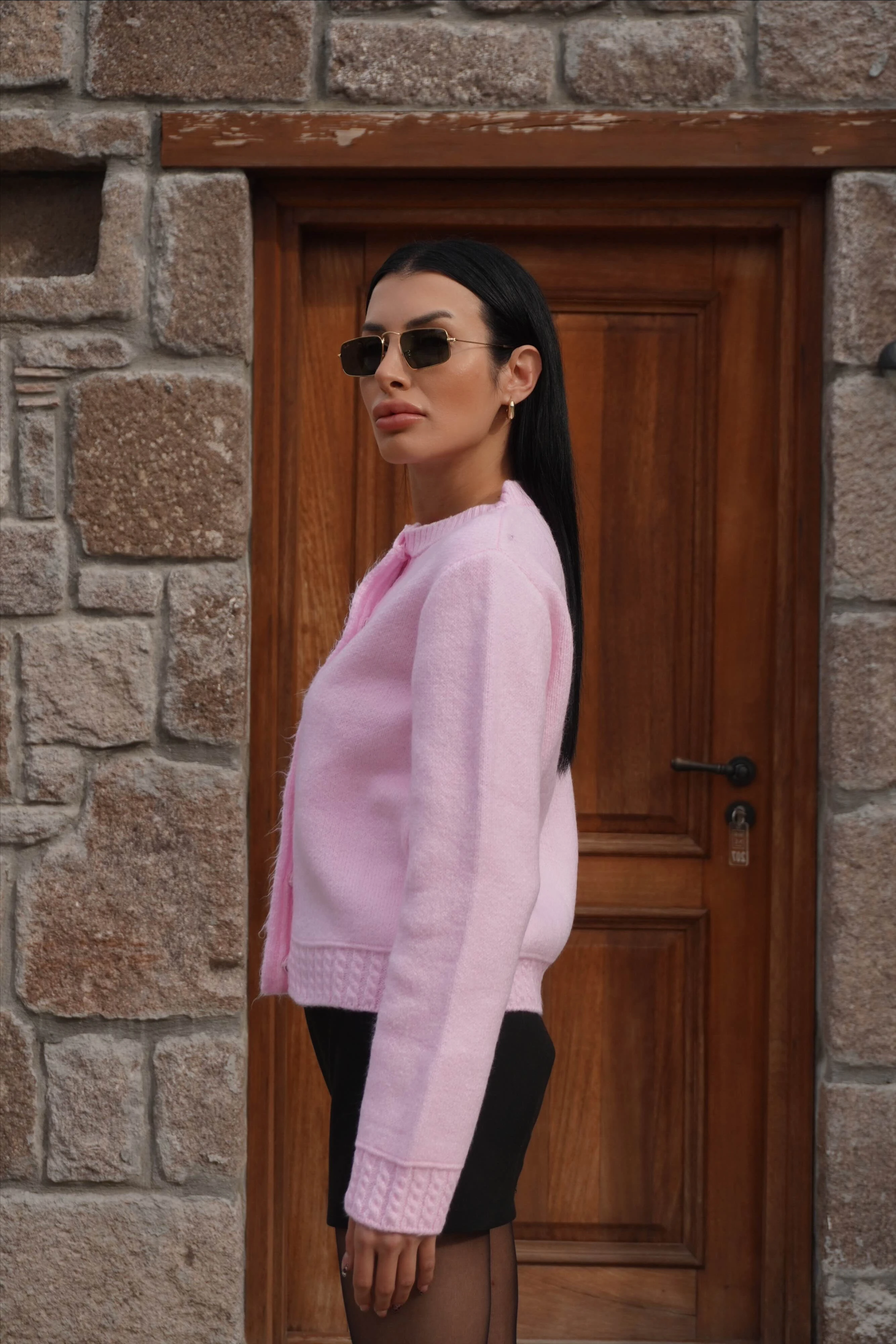 Tek Cep Detaylı Triko Hırka 