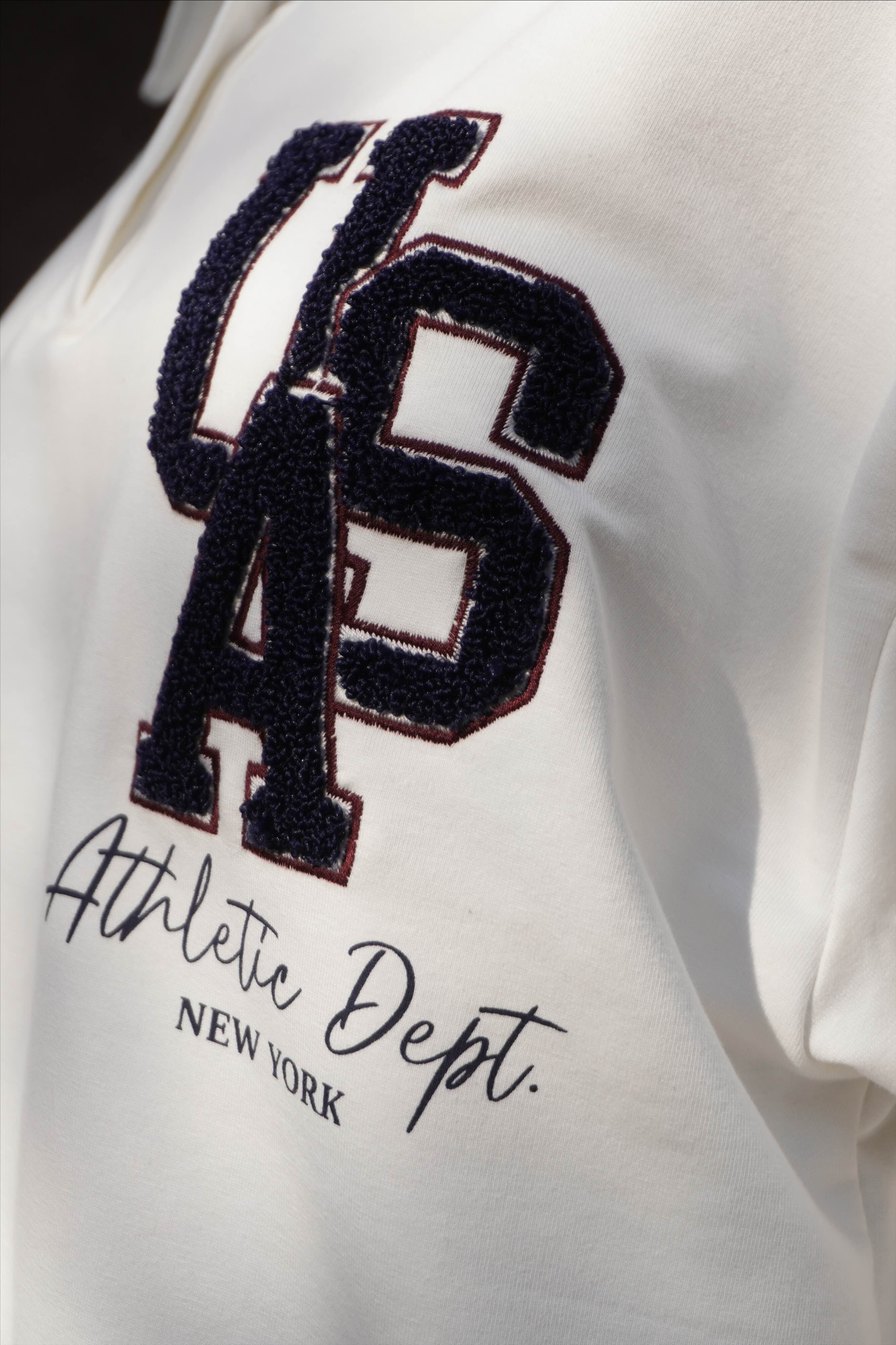 Arma Nakışlı Polo Yaka Sweatshirt 