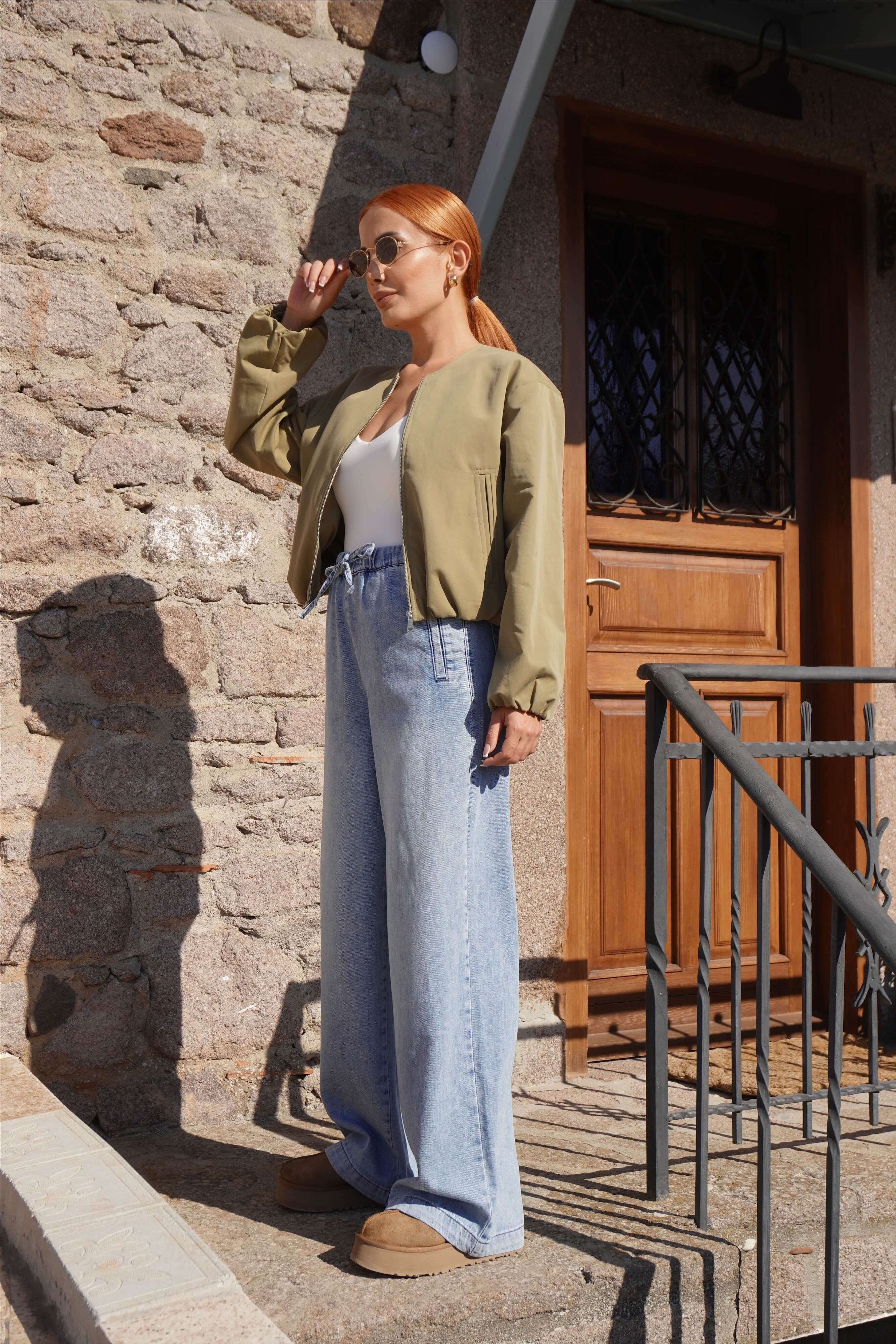 Haki Basic Bomber Ceket