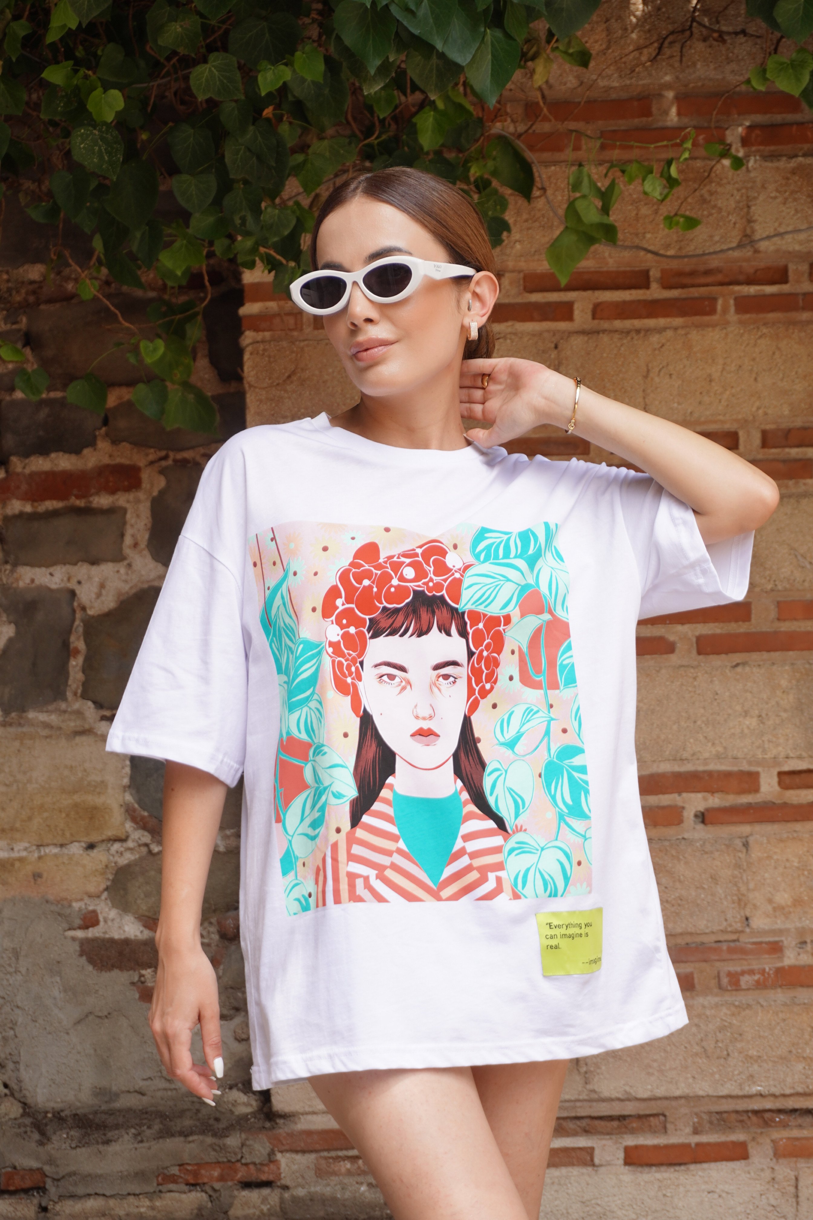 Oversize Baskılı T-Shirt