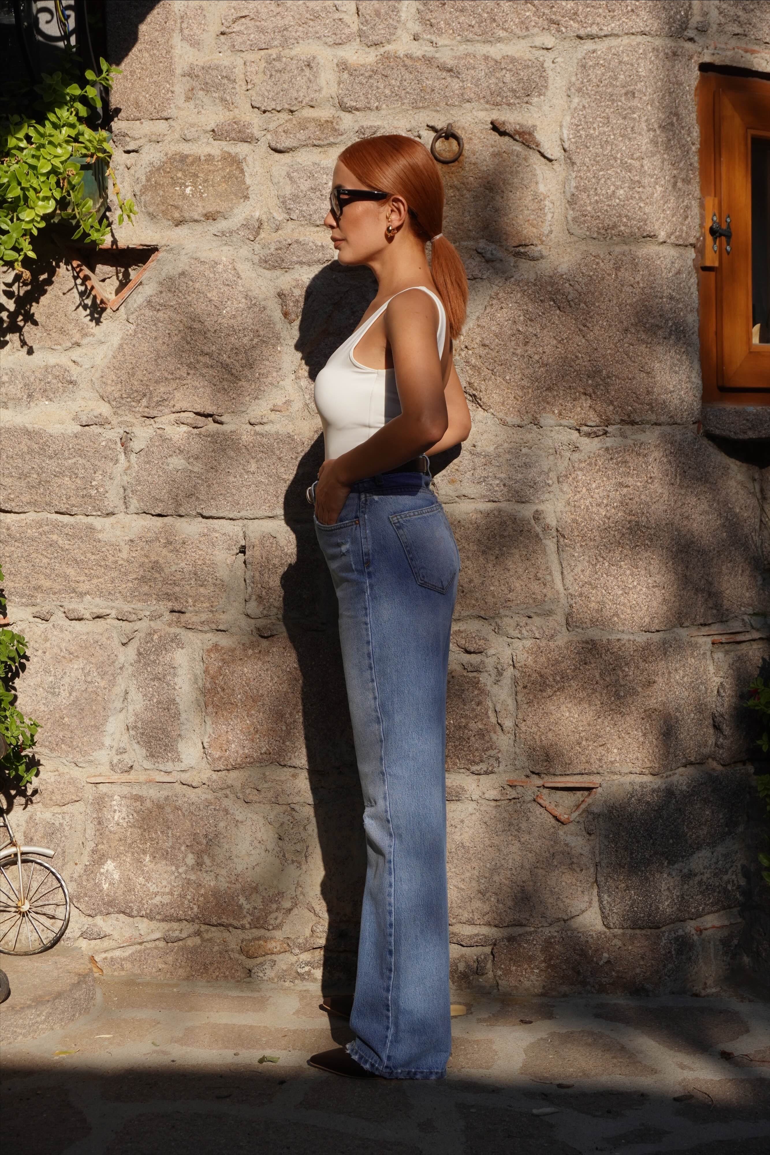 Geniş Flare Jean