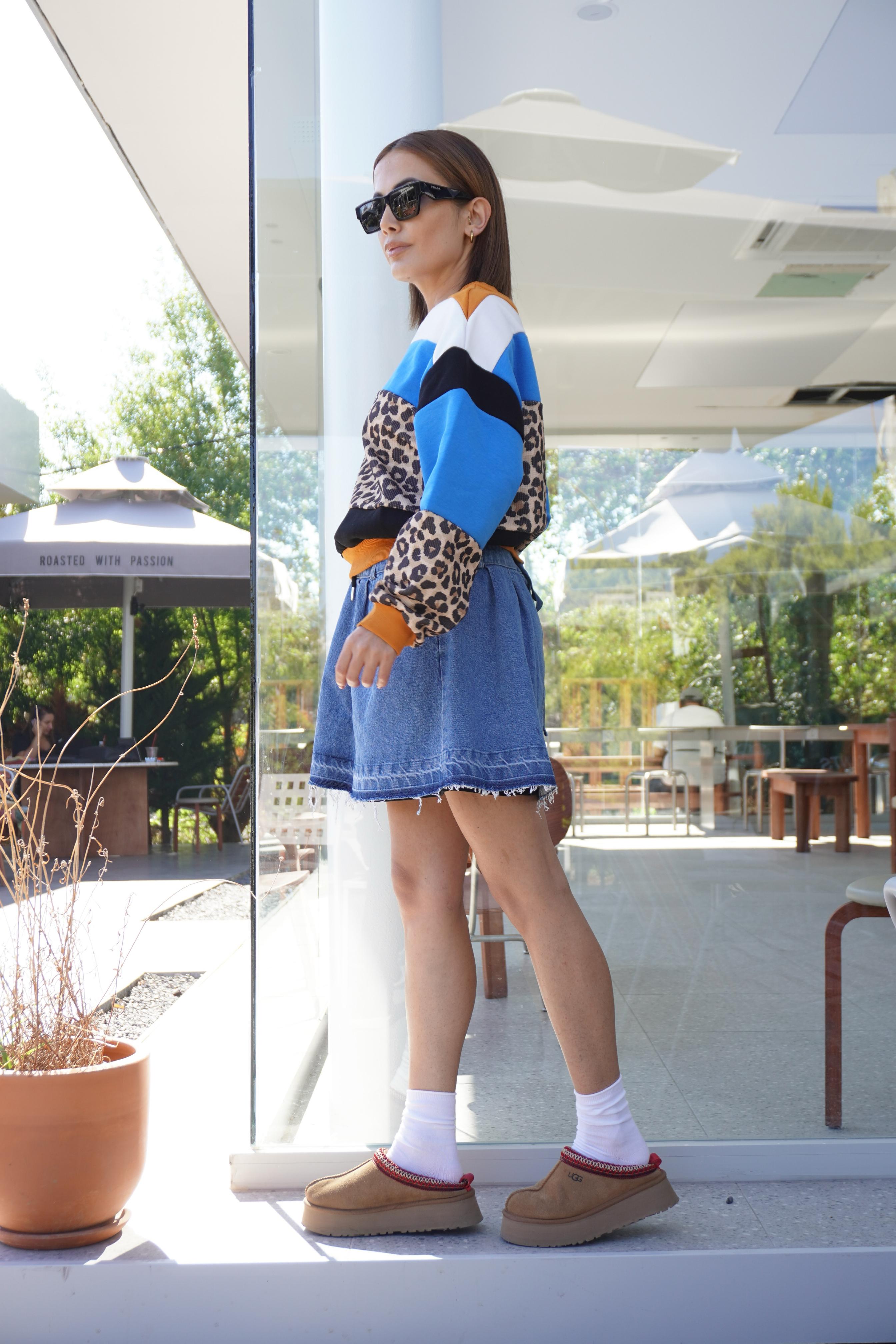 Leopar Desen Sweatshirt