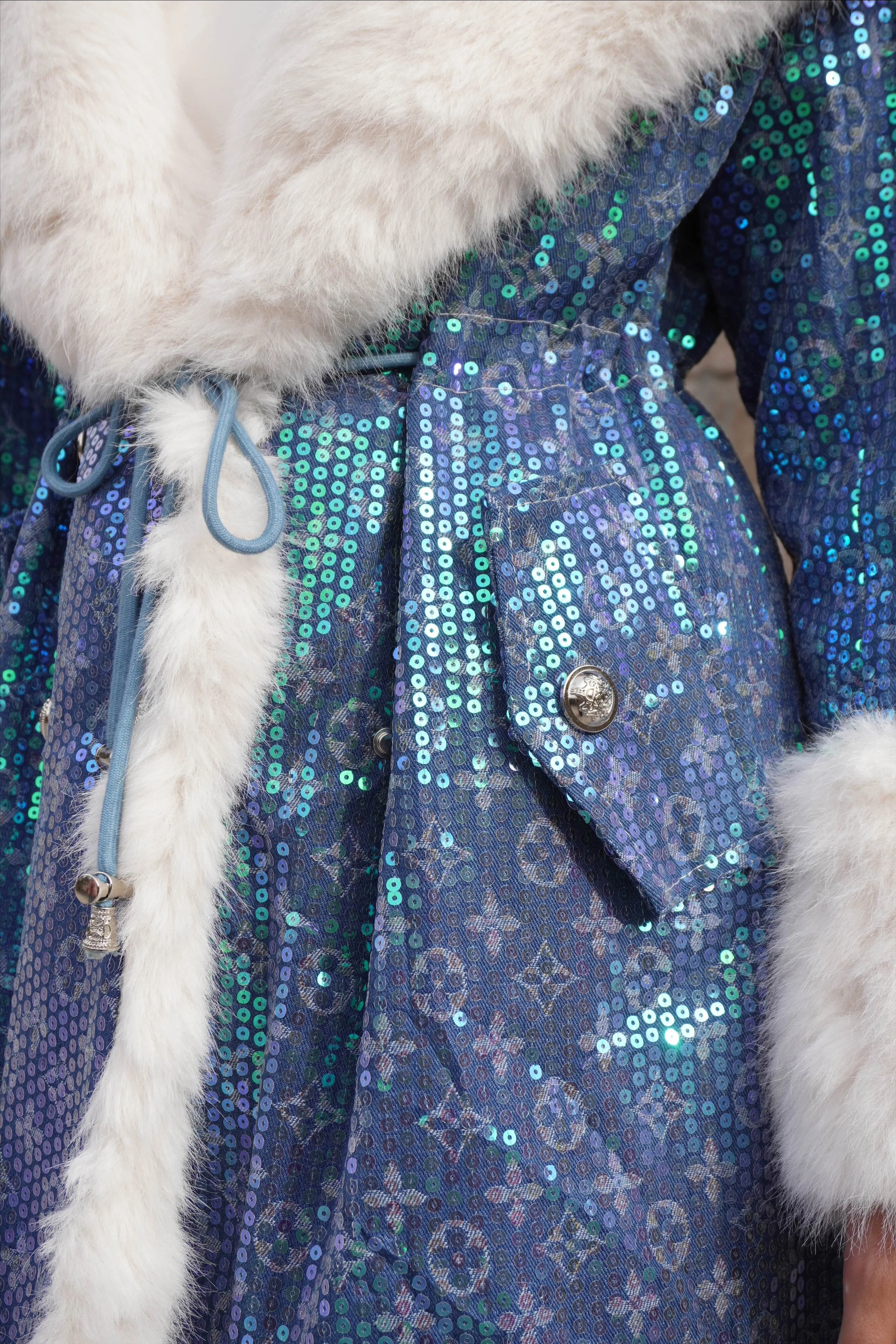 İthal Tasarım Premium Kürk Detaylı Mont