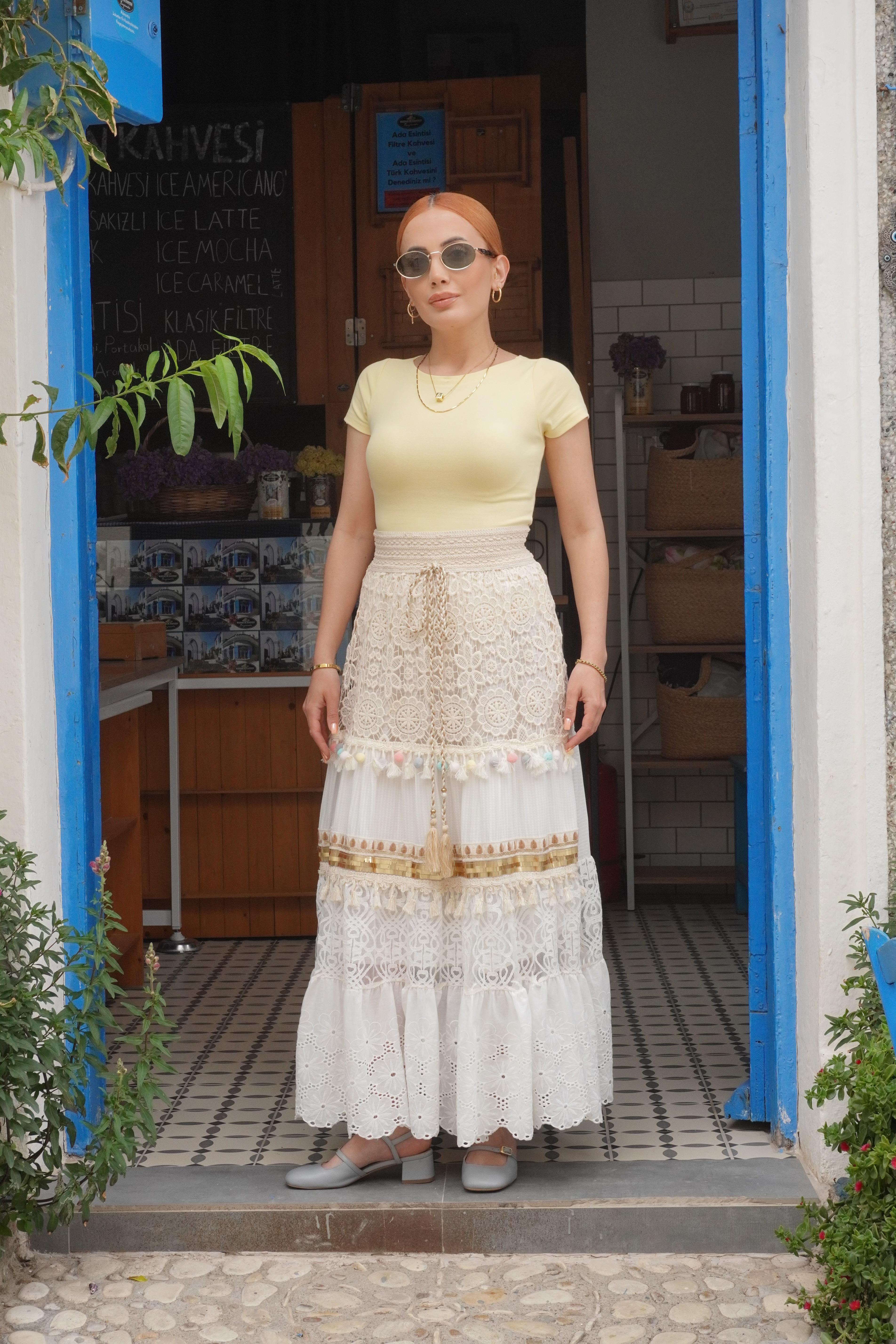 İthal Tasarım Maxi Etek