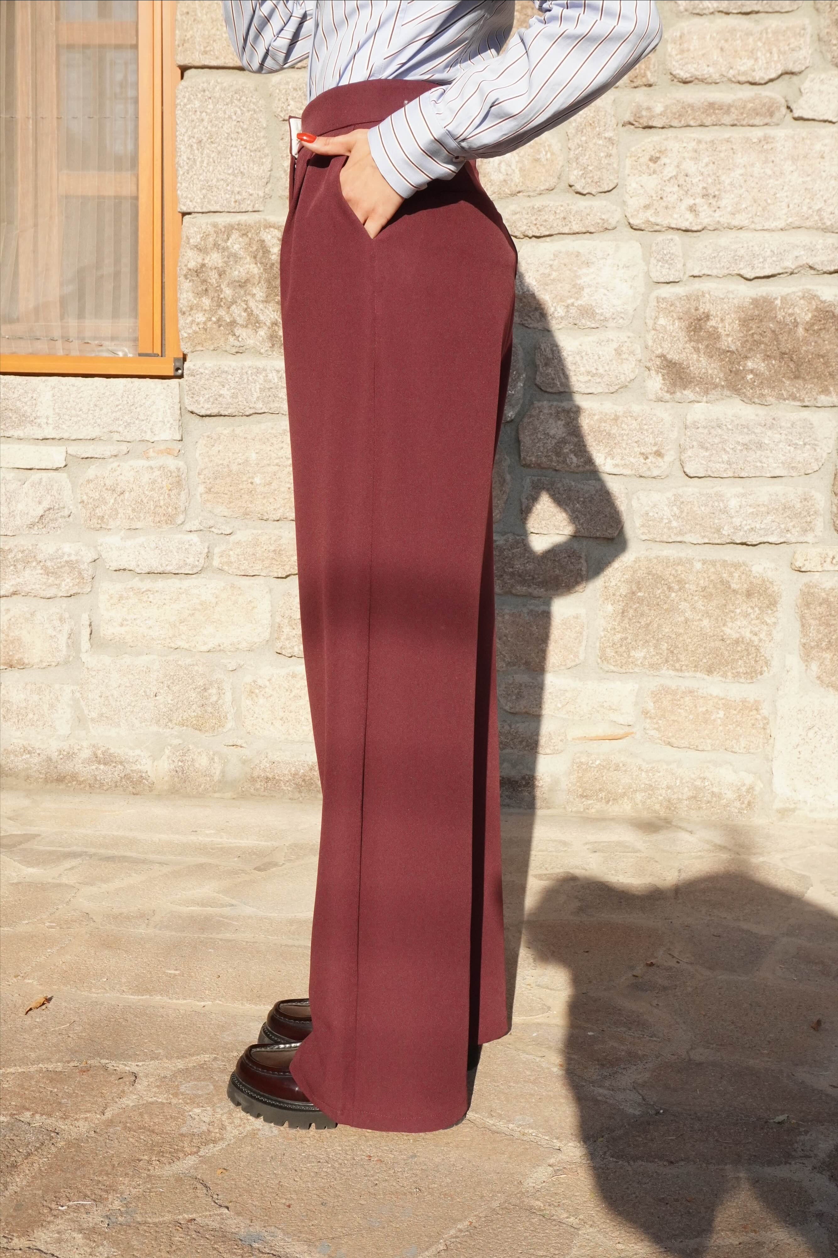 Bordo Palazzo Pantolon 