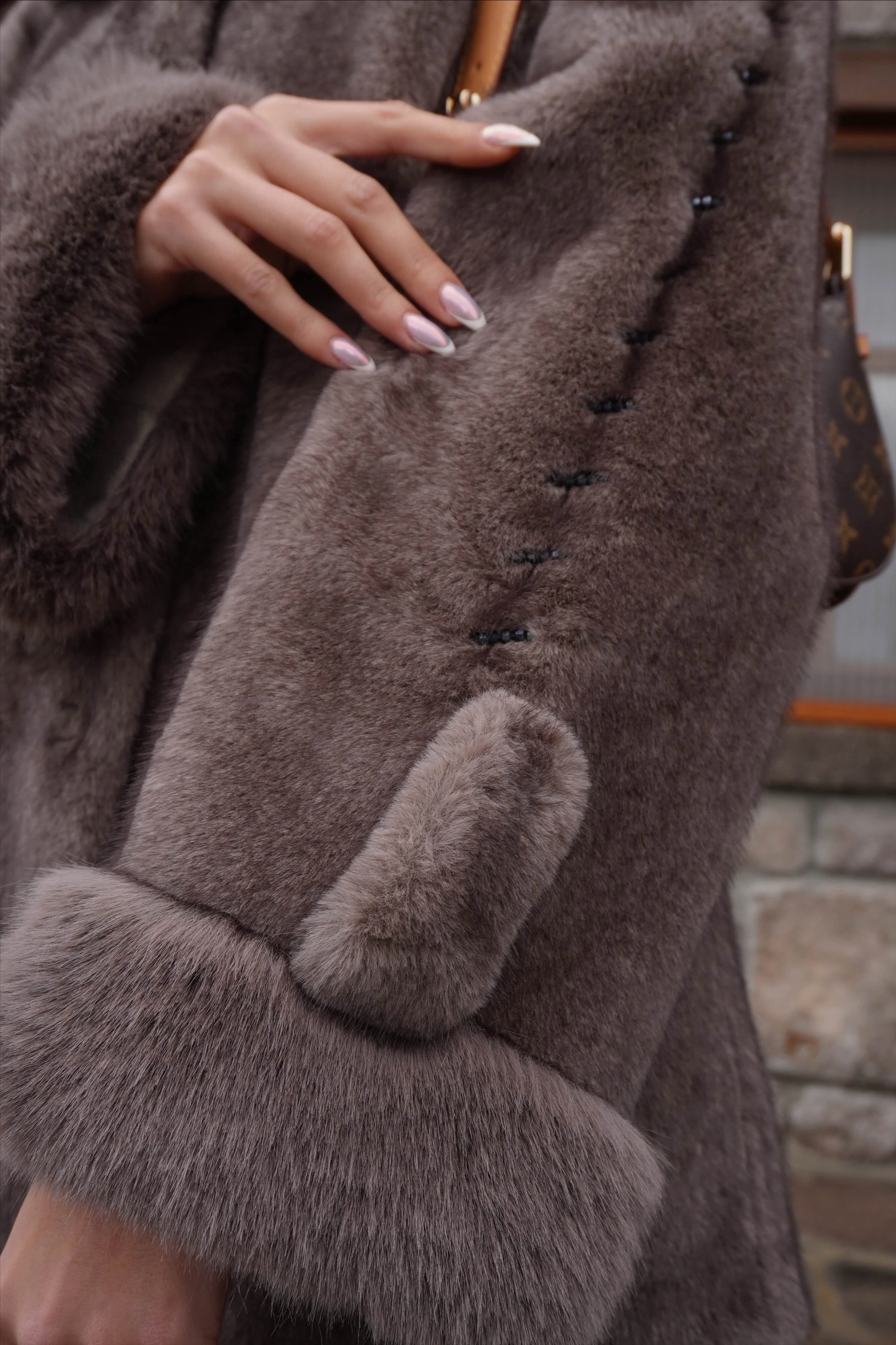 İthal Tasarım Vizon Ceket Kürk