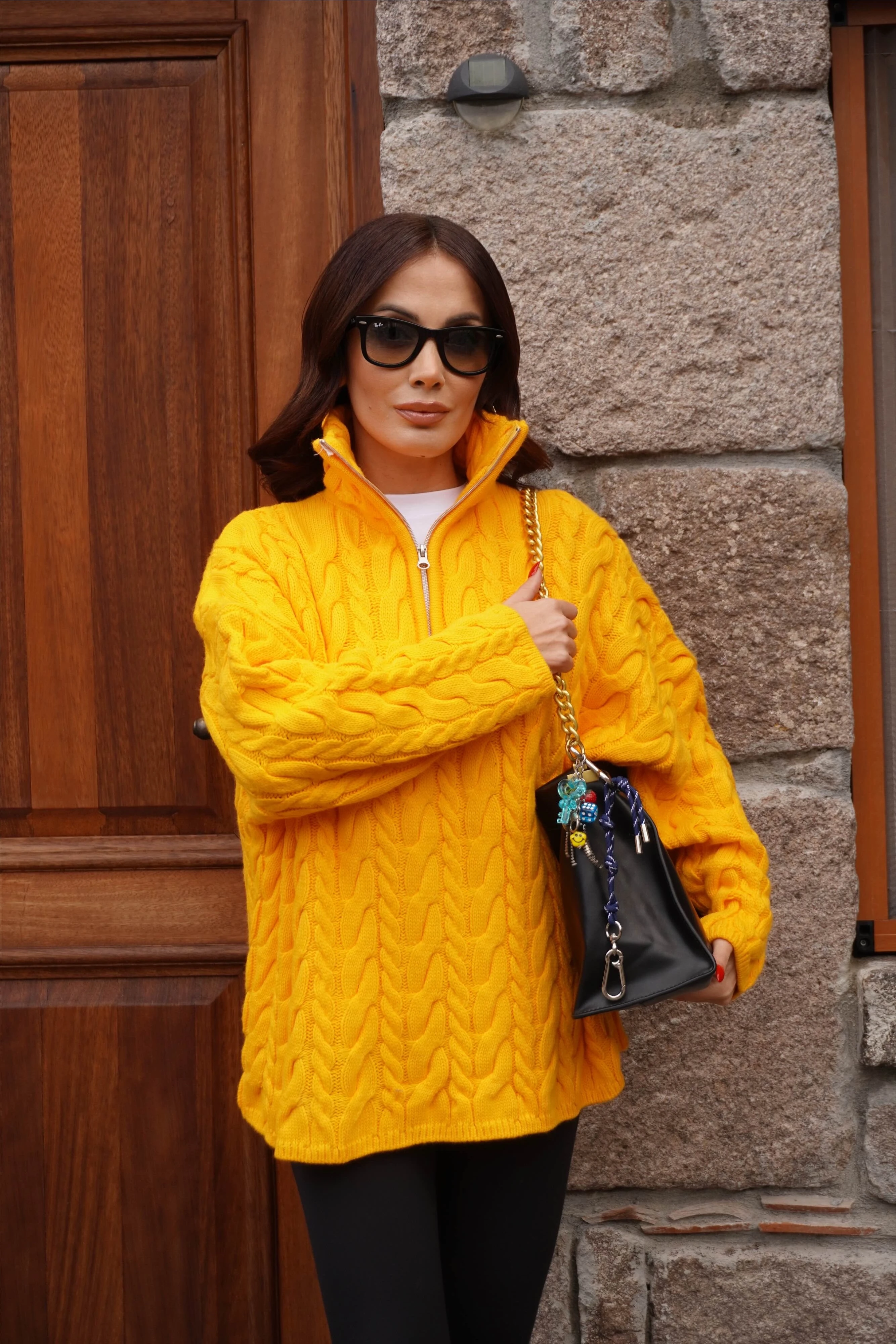 Saç Örgü Triko Kazak