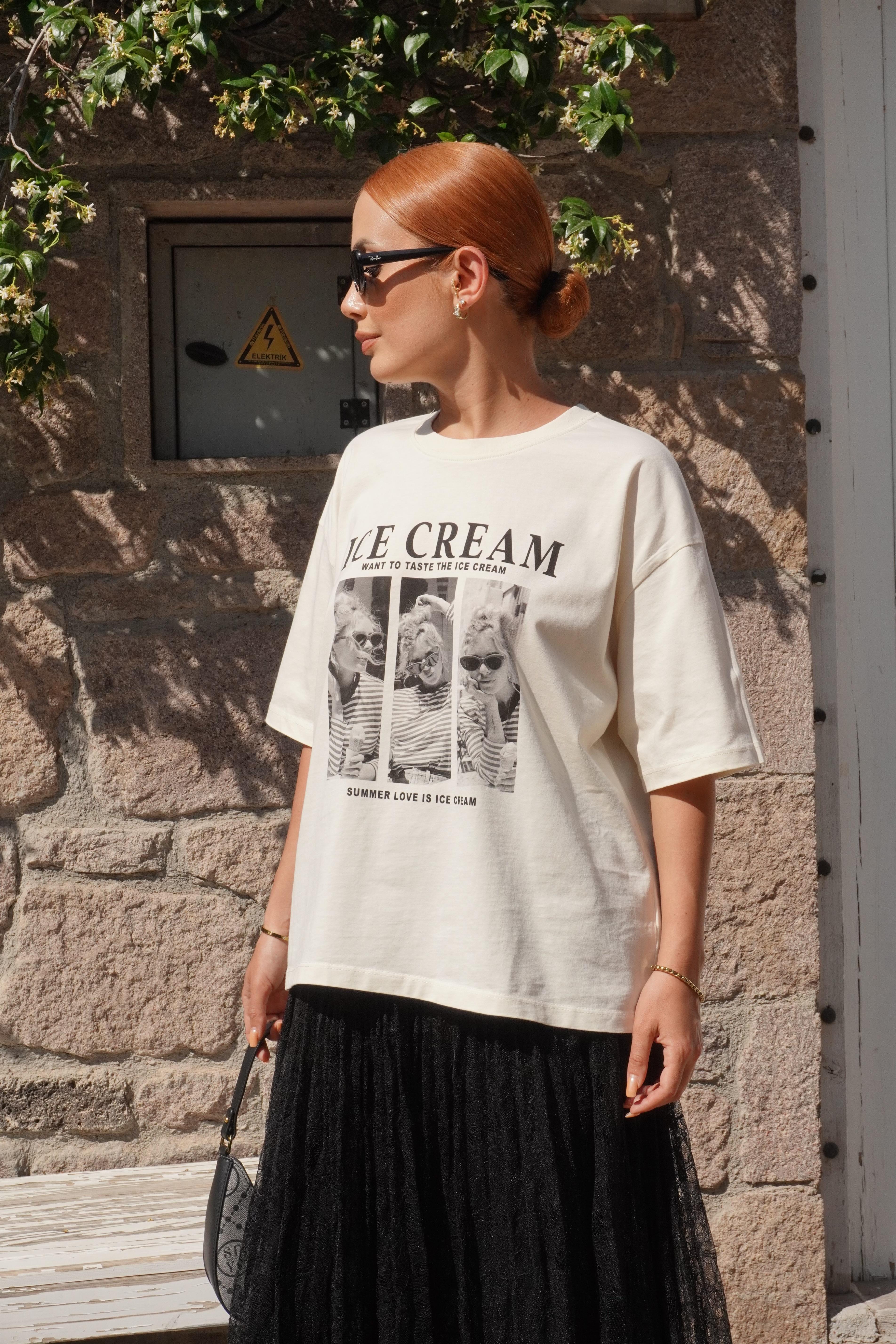 Baskılı Oversize T-shirt
