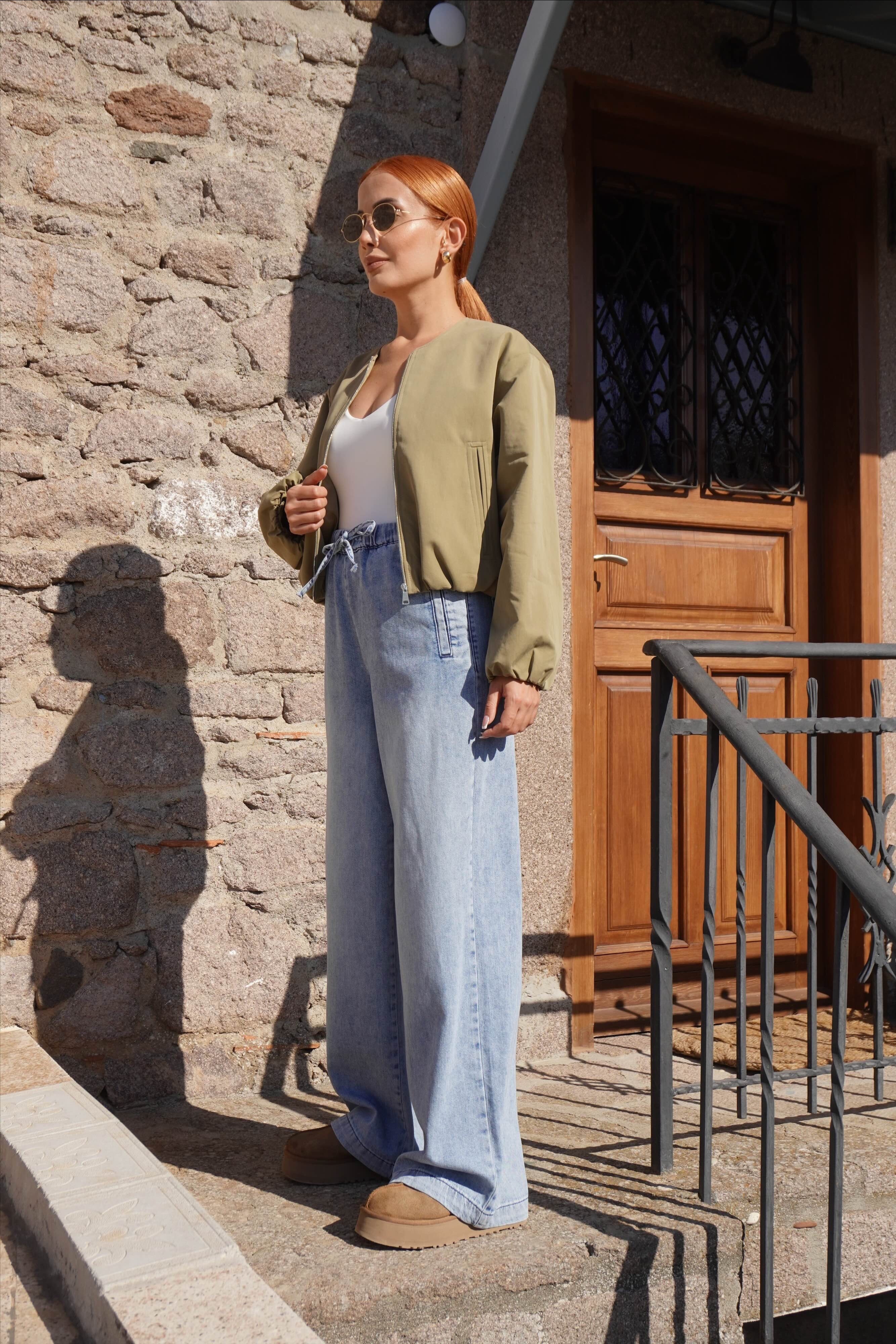 Haki Basic Bomber Ceket