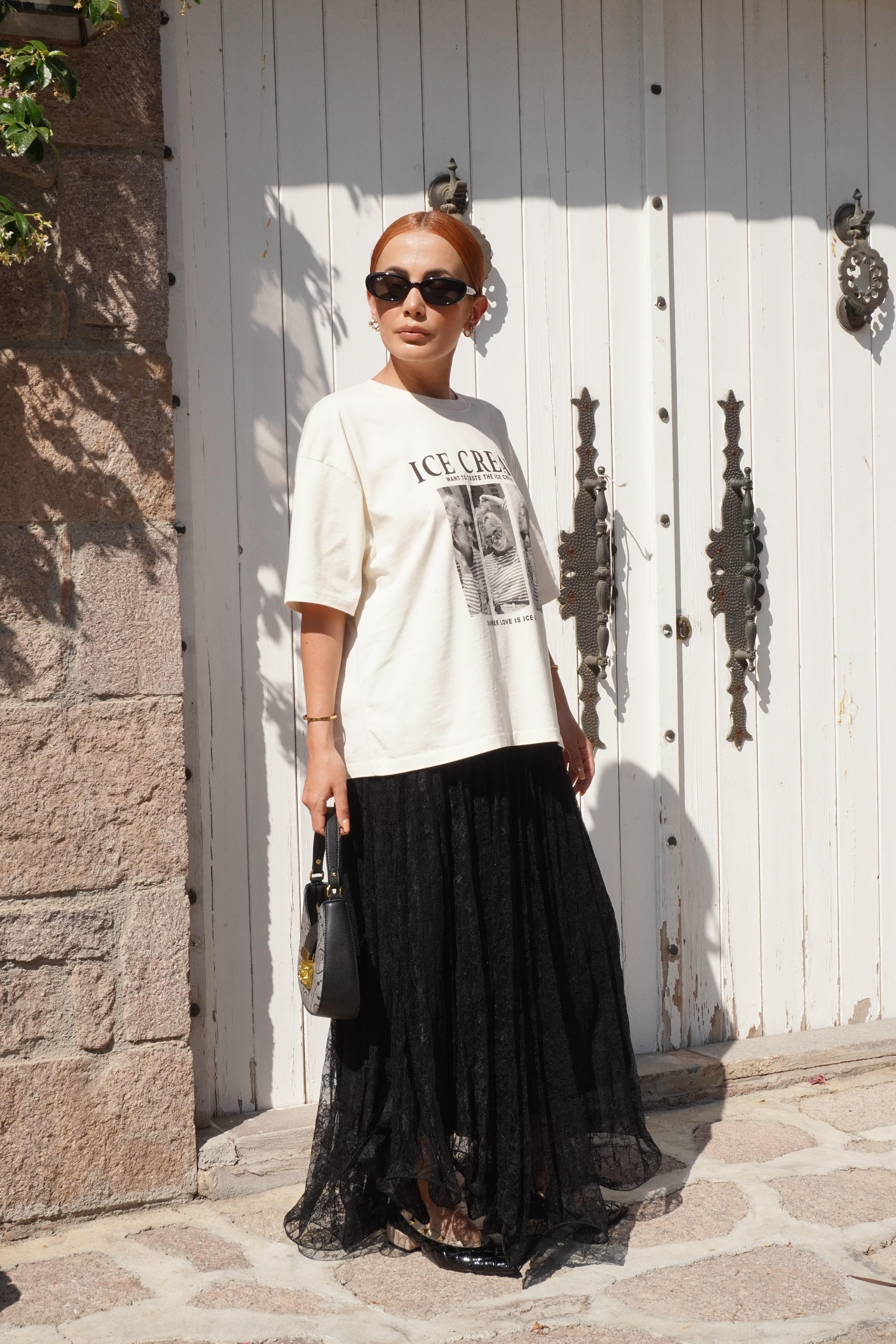 Baskılı Oversize T-shirt