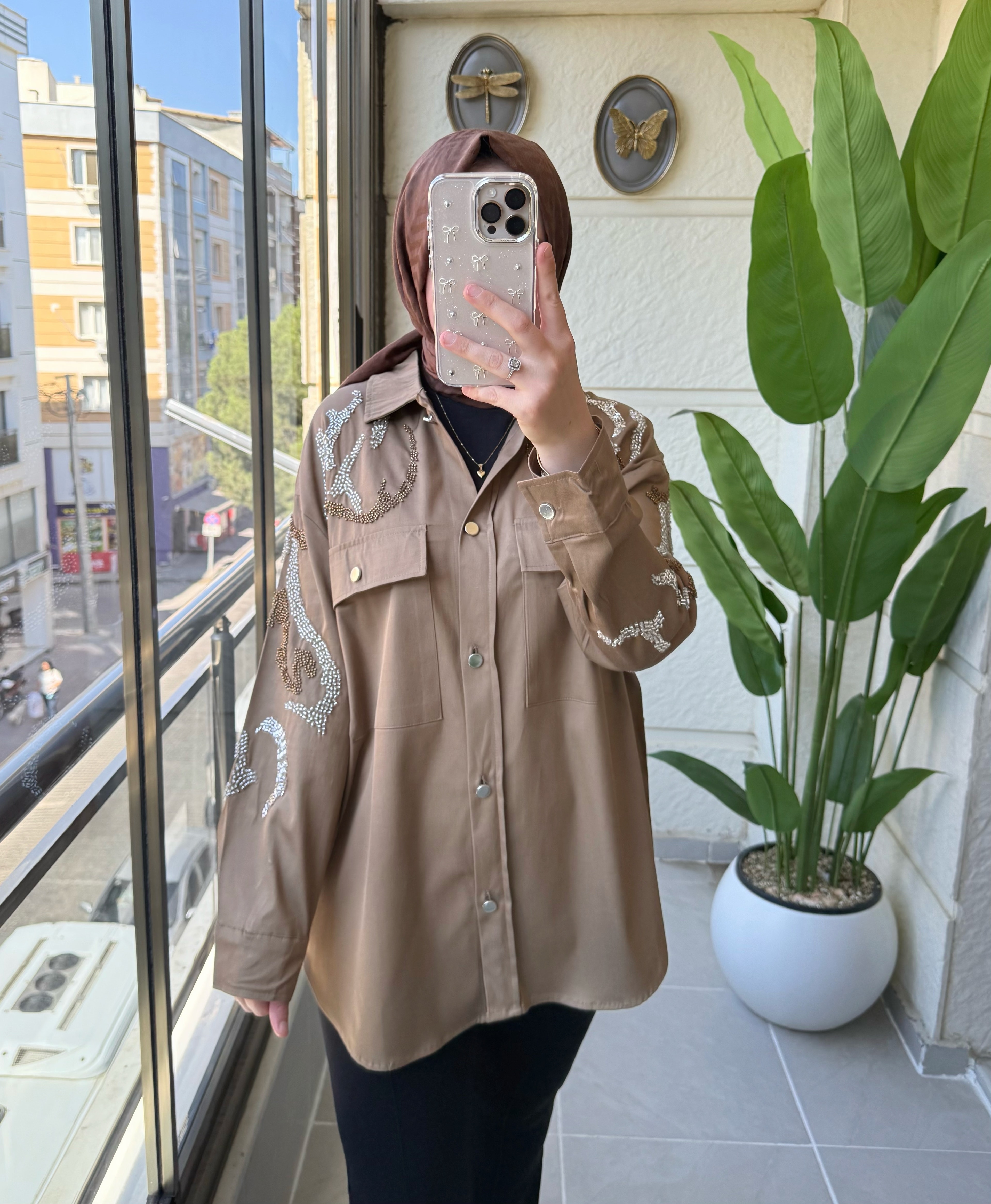 Nora İşlemeli Ceket Gömlek