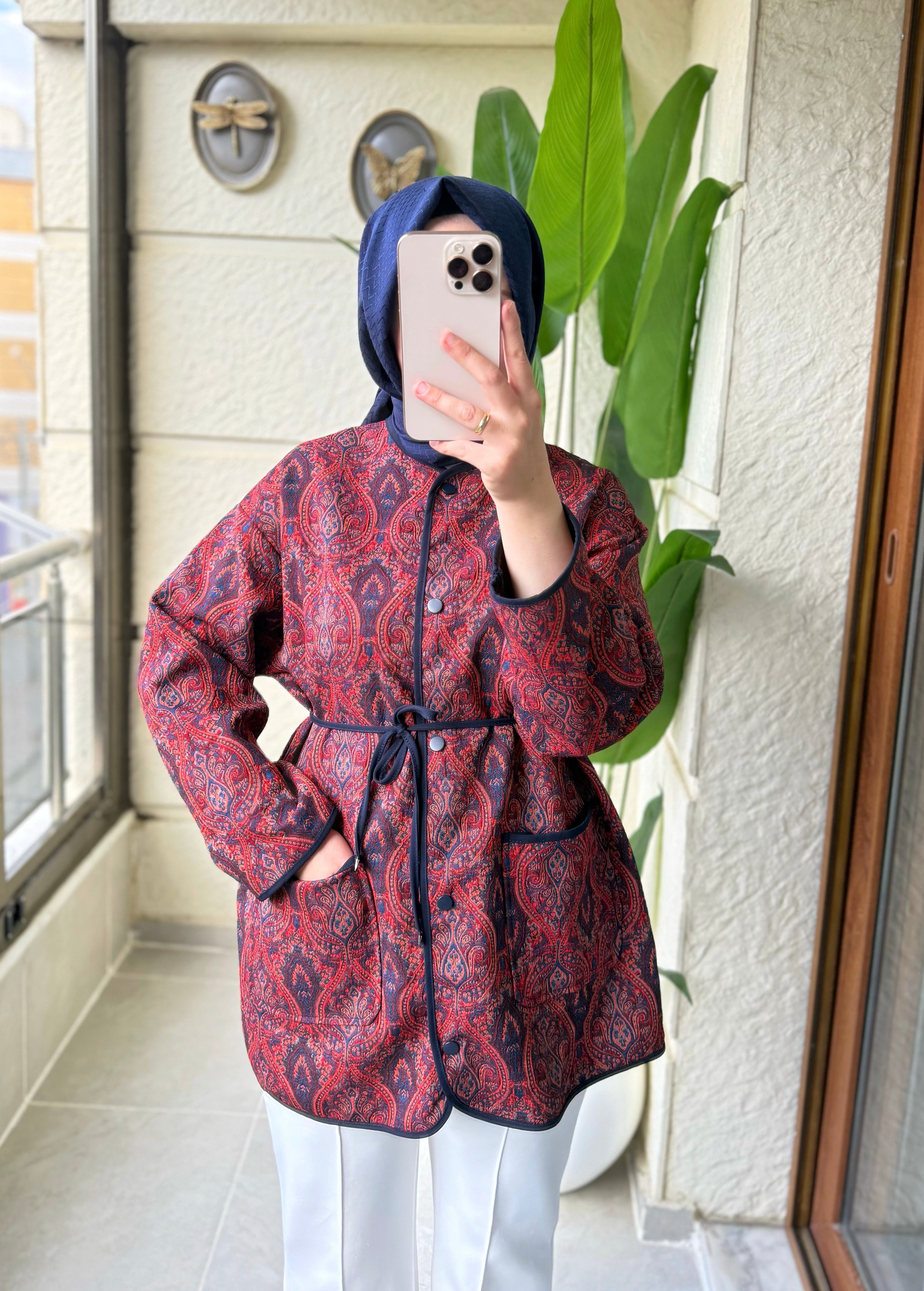 Parla Etnik Desen Kırmızı