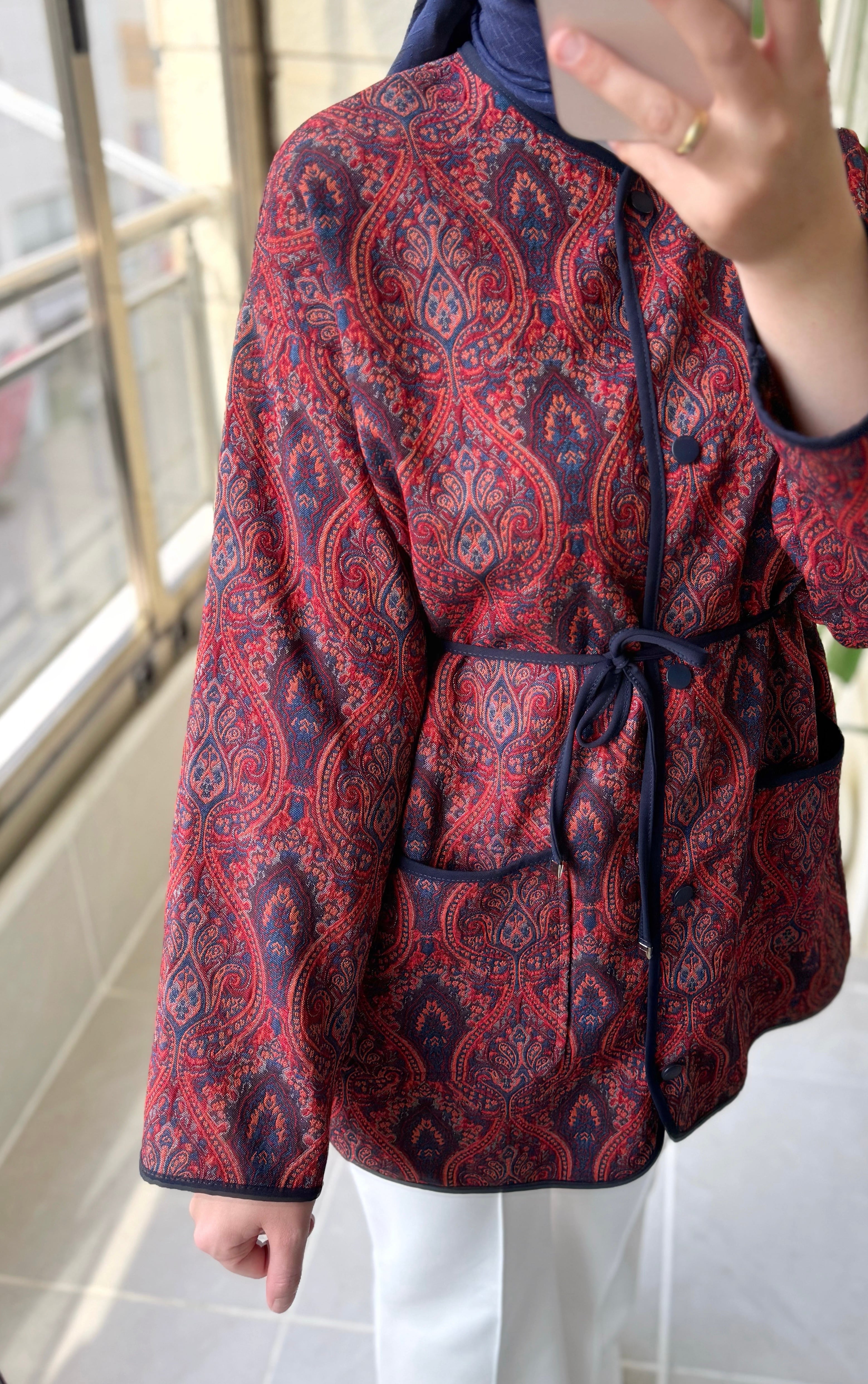 Parla Etnik Desen Kırmızı