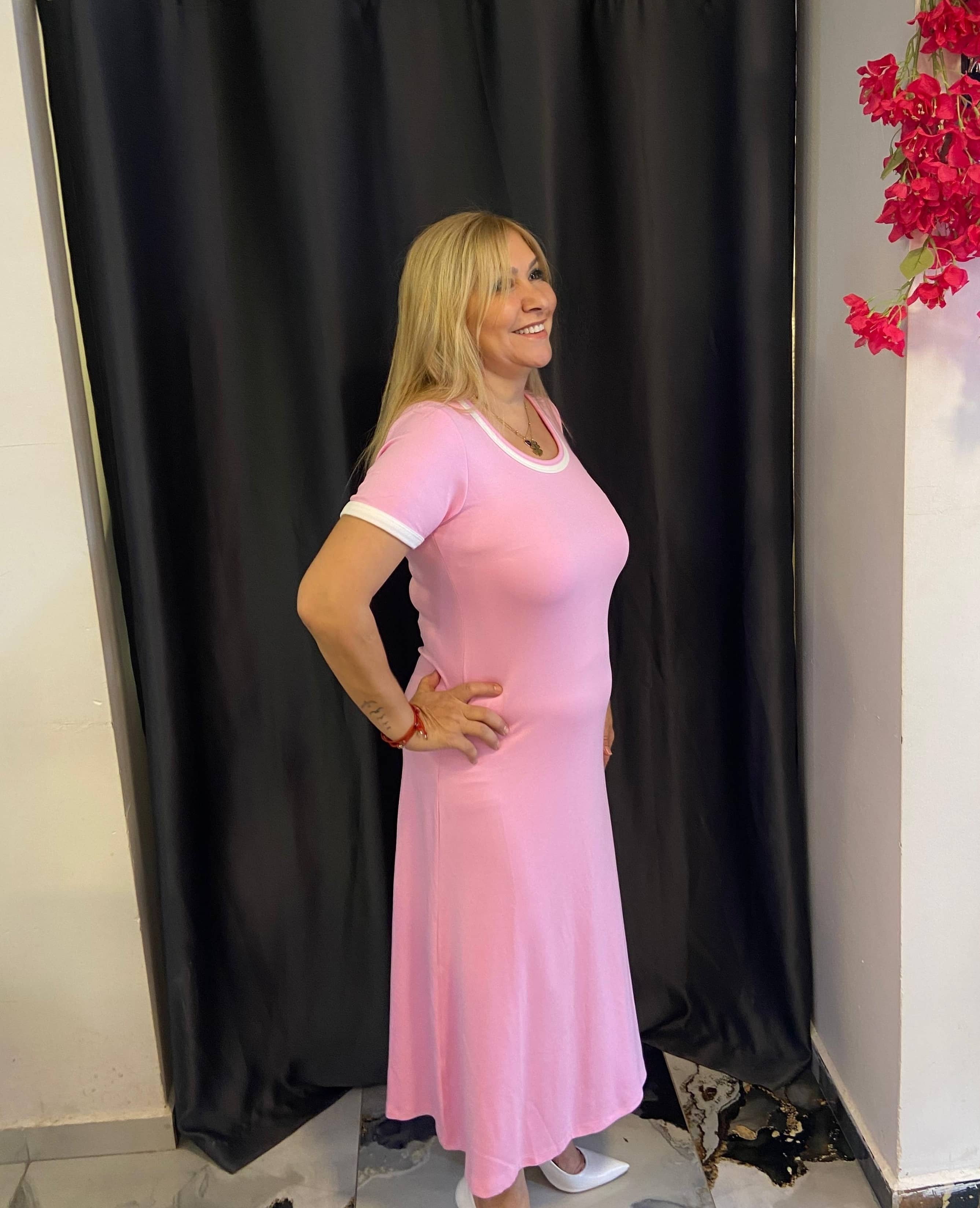 Oysho Kumaş Pembe Elbise