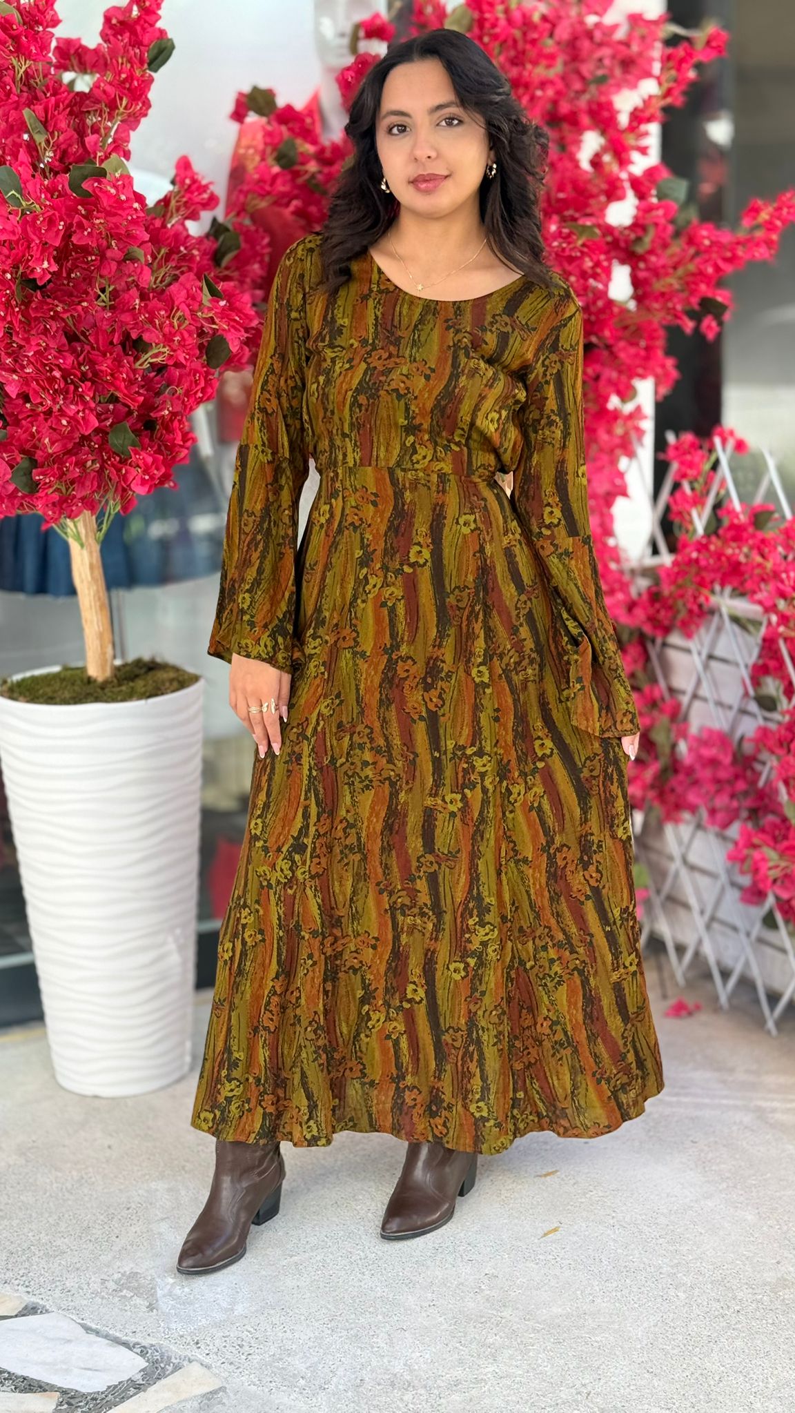 Bohem Desenli Elbise