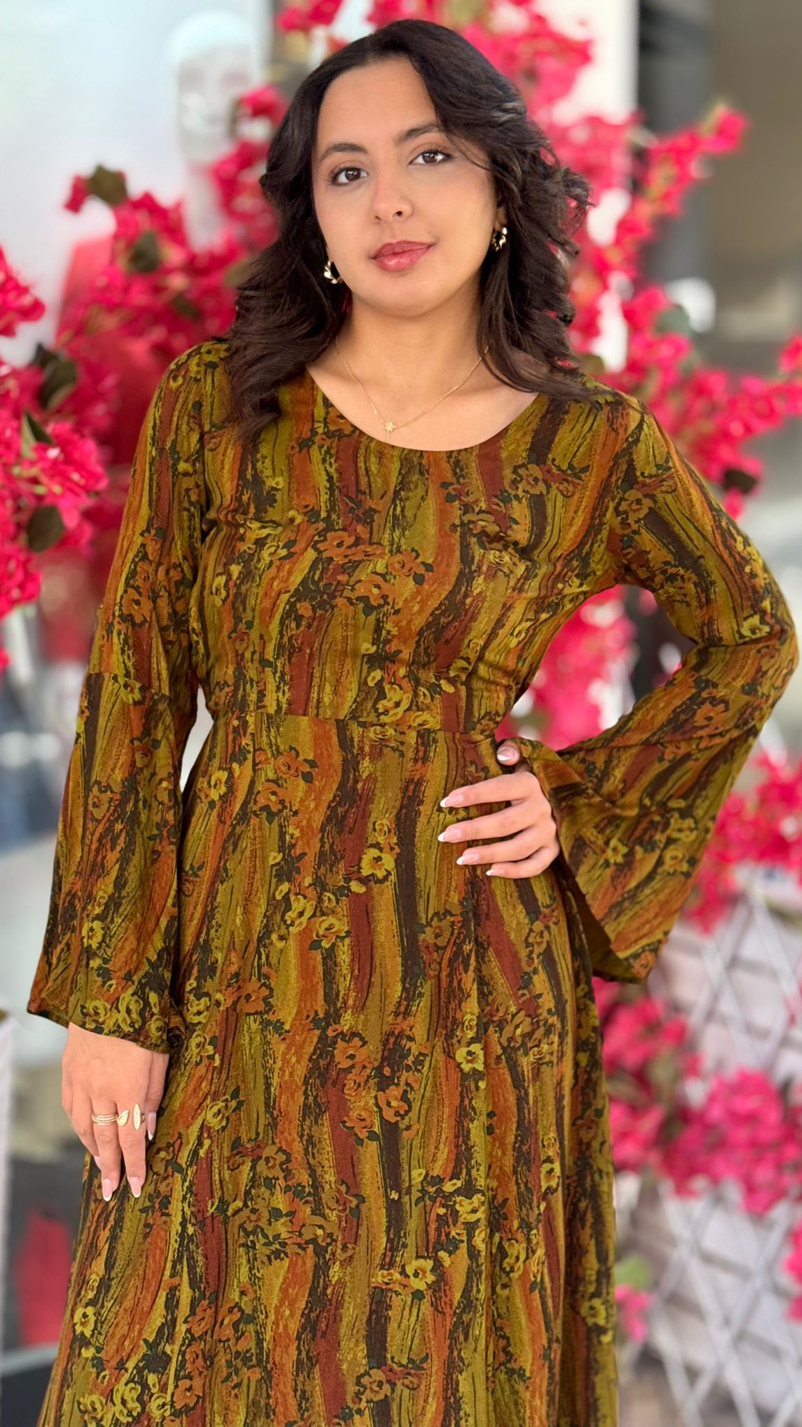 Bohem Desenli Elbise