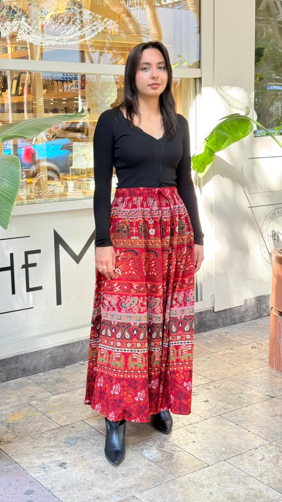 Otantik Desenli Etek