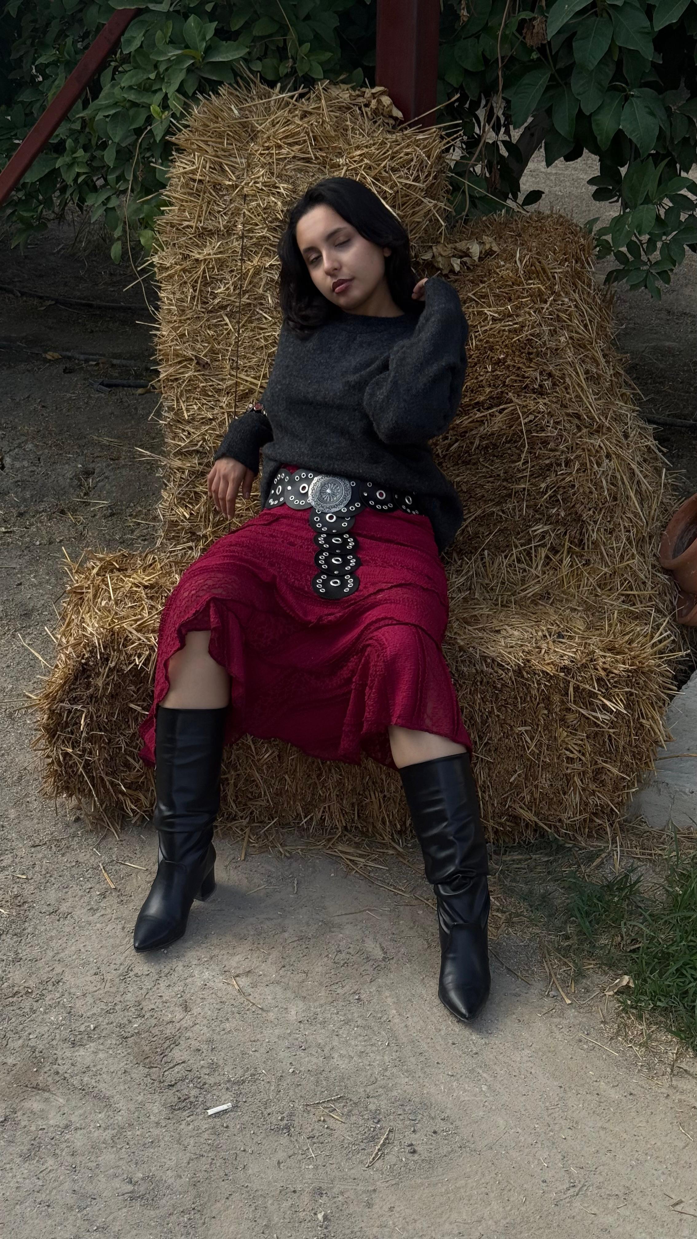 Siyah Oversize Kazak 