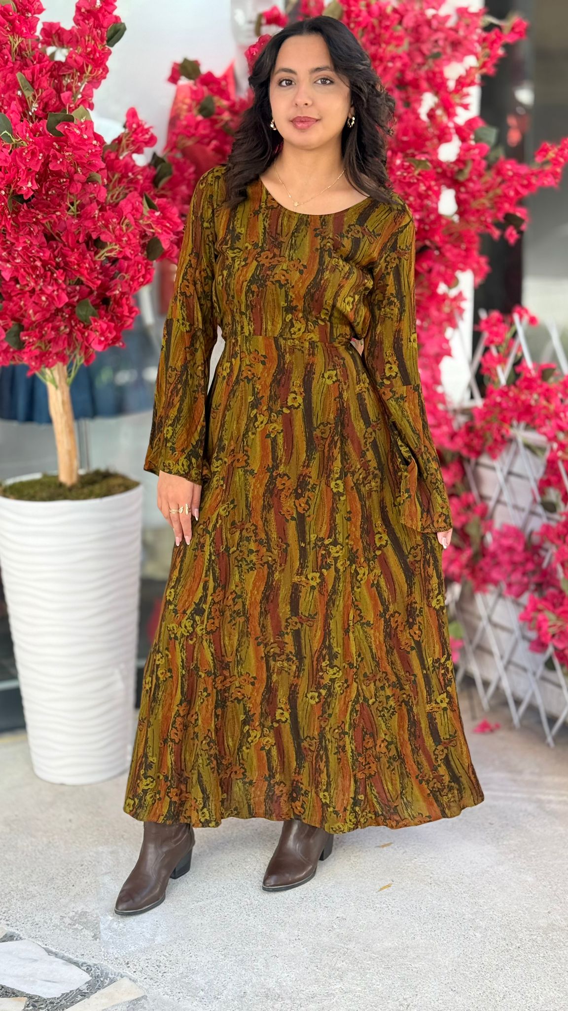 Bohem Desenli Elbise