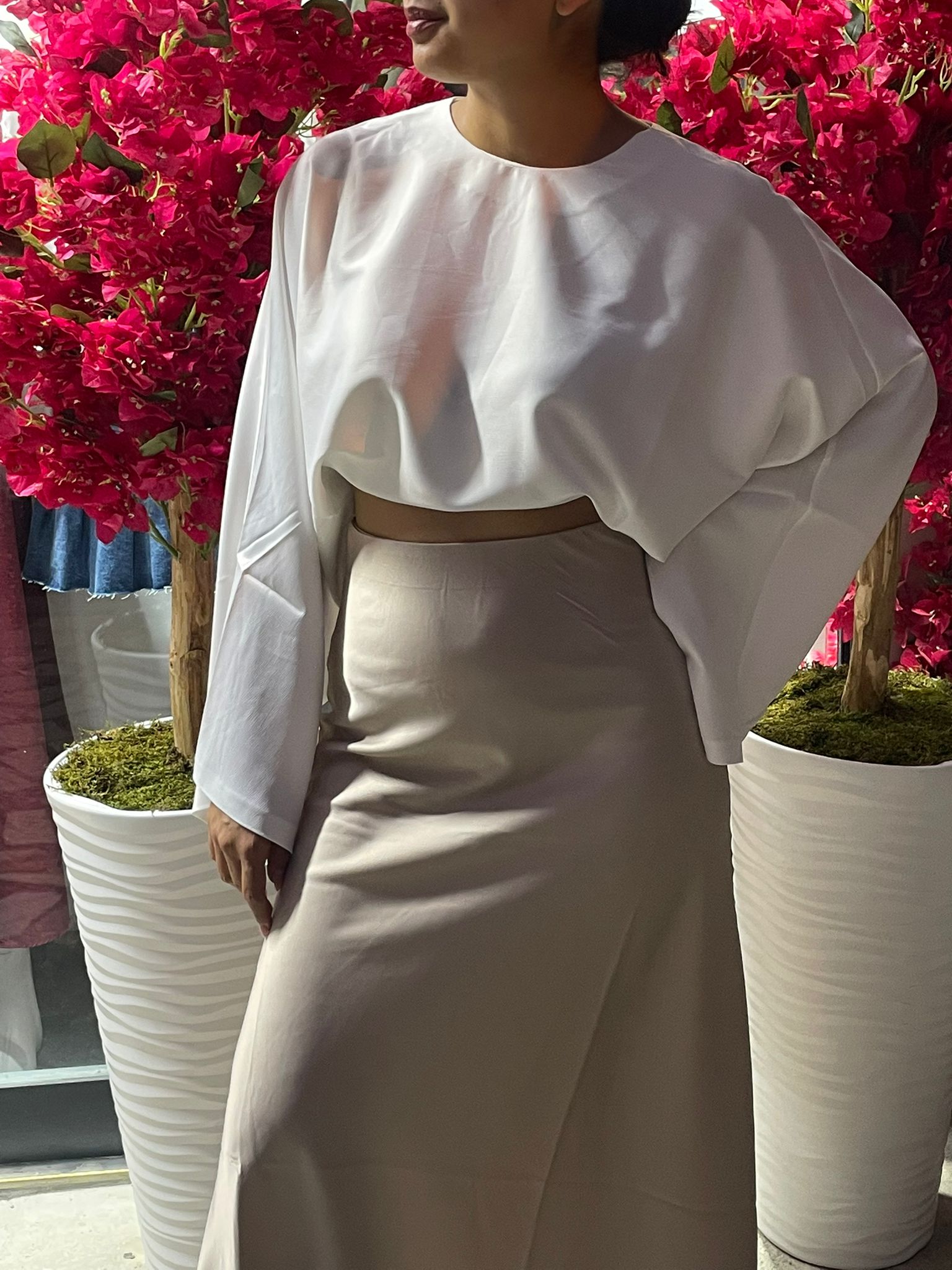 Saten Yarasa Kol Bluz