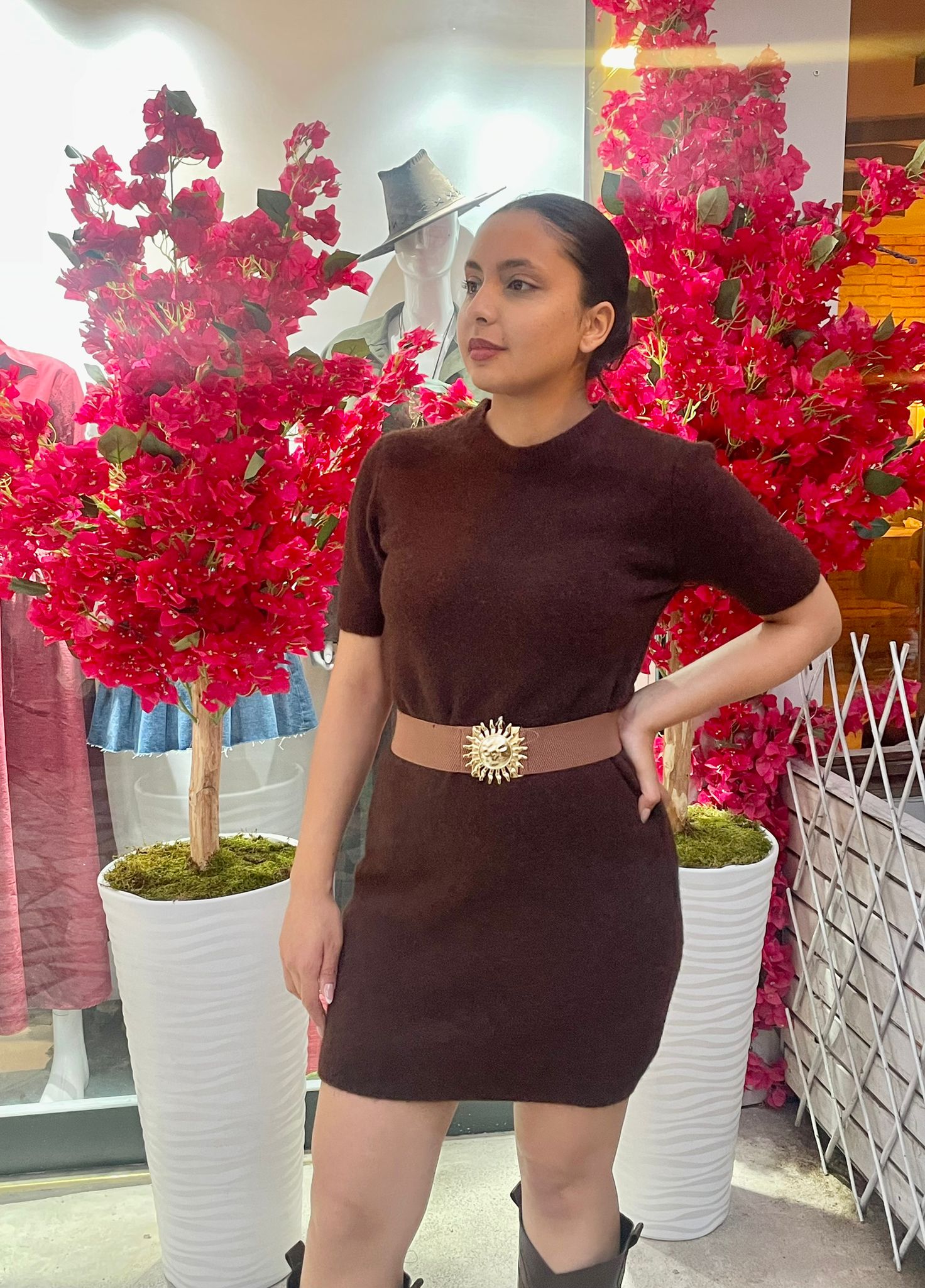 Dilvin Kısa Kollu Triko Elbise