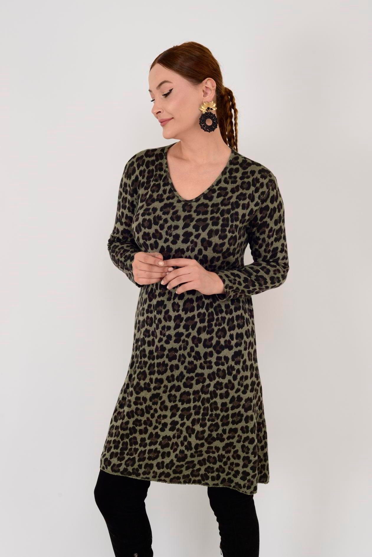 LEOPAR DESEN ELBİSE image