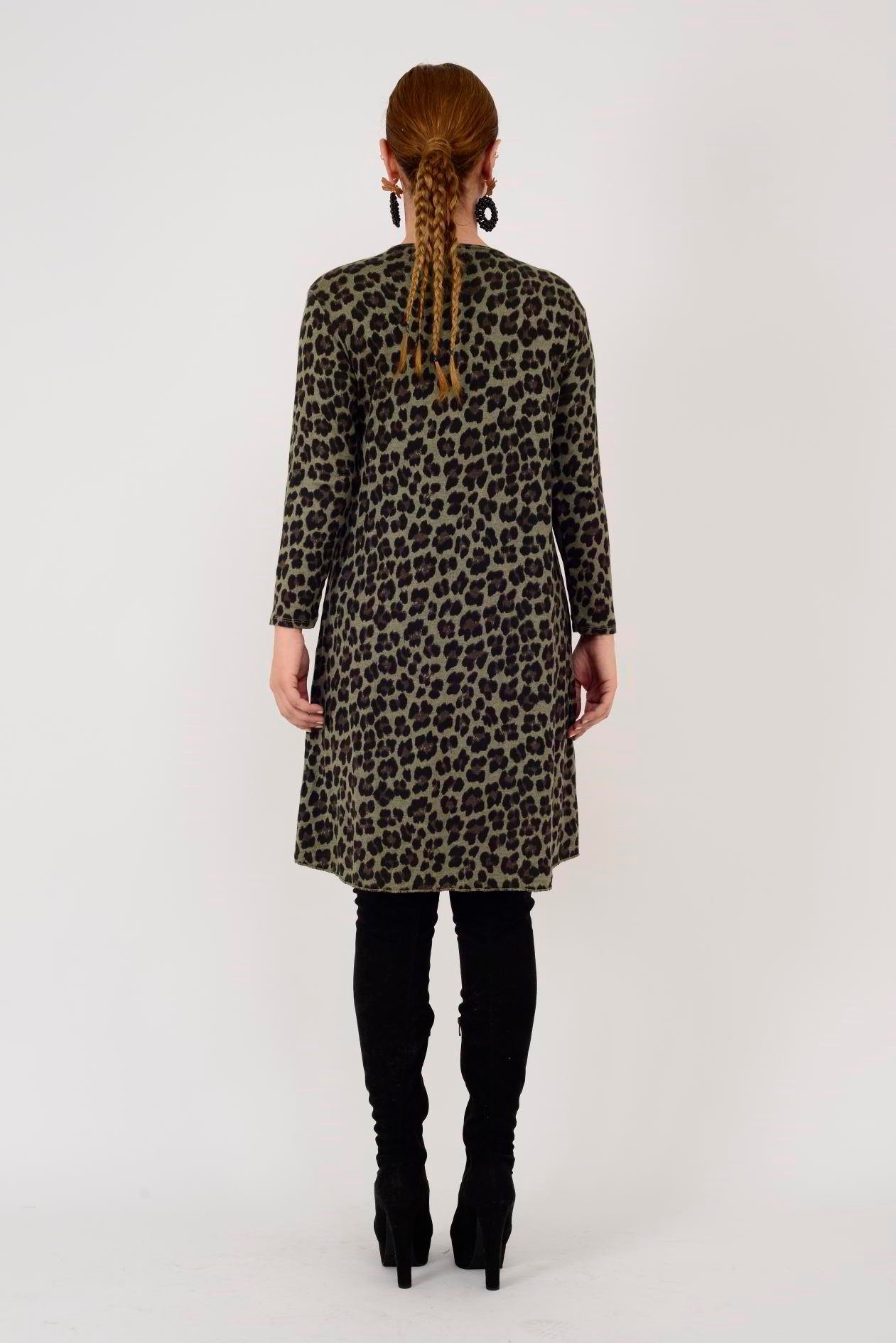 LEOPAR DESEN ELBİSE