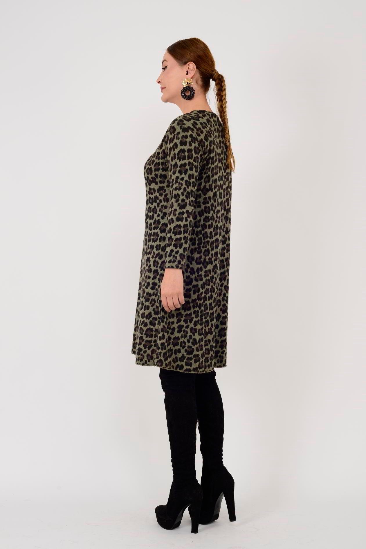 LEOPAR DESEN ELBİSE