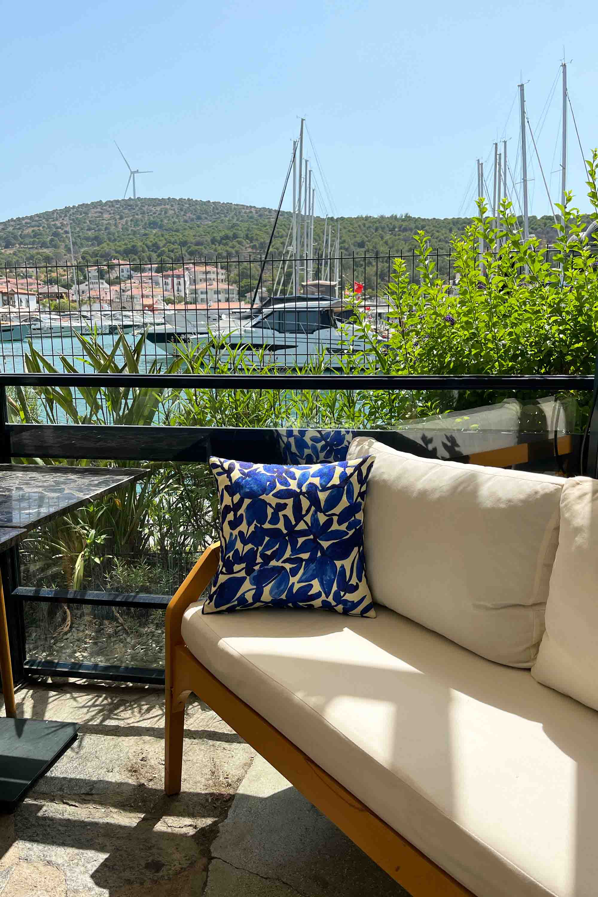 Akdeniz Mavisi Kırlent Kılıfı 45x45 cm