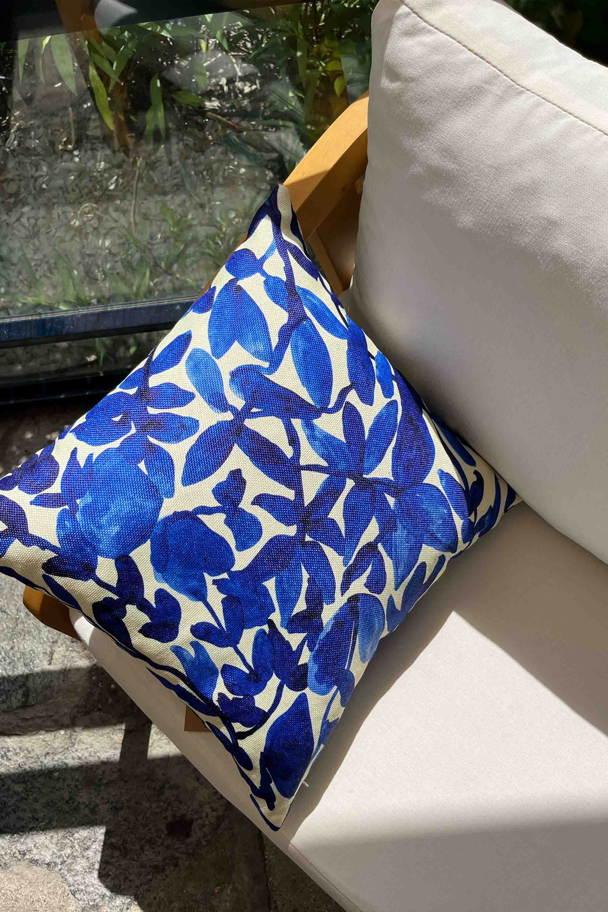 Akdeniz Mavisi Kırlent Kılıfı 45x45 cm