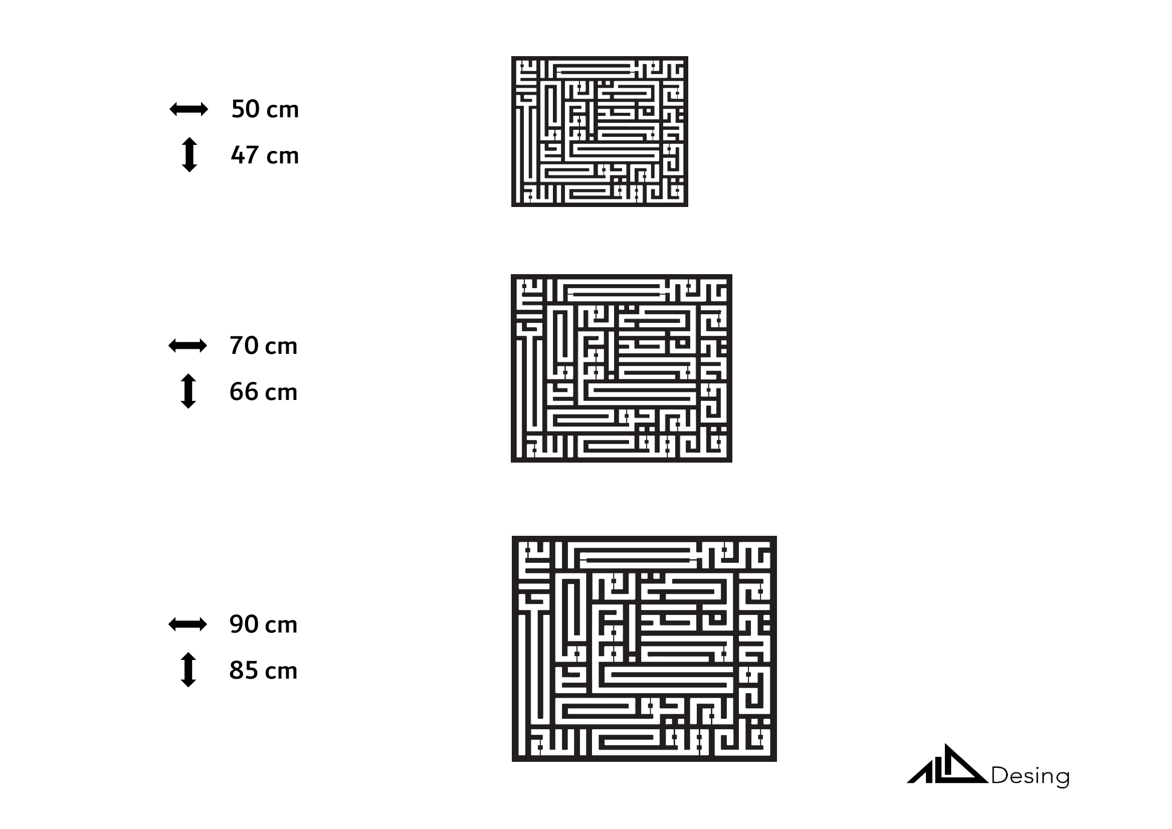 Kufi İhlas Suresi Ahşap Duvar Tablosu