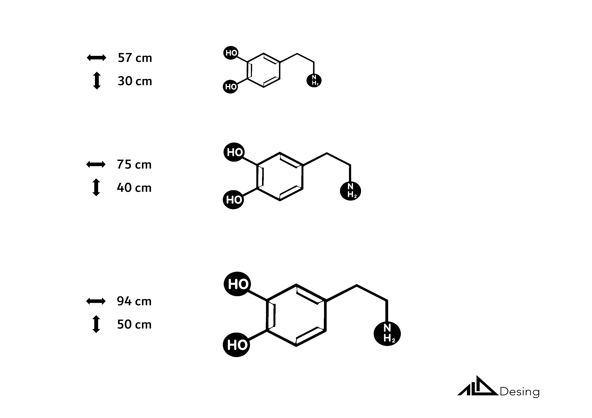 Molekül Sanatı Temalı Ahşap Duvar Tablosu