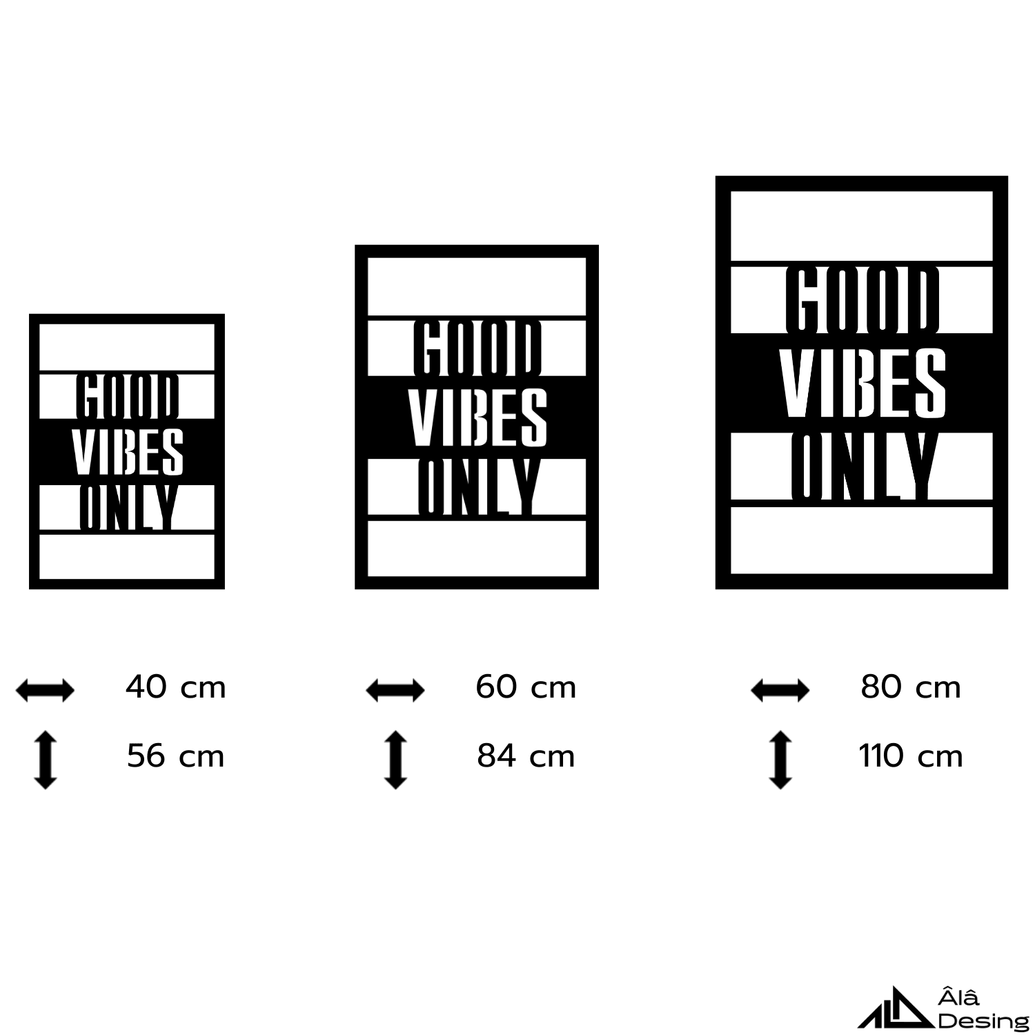 Good Vibes Only Temalı Ahşap Duvar Tablosu