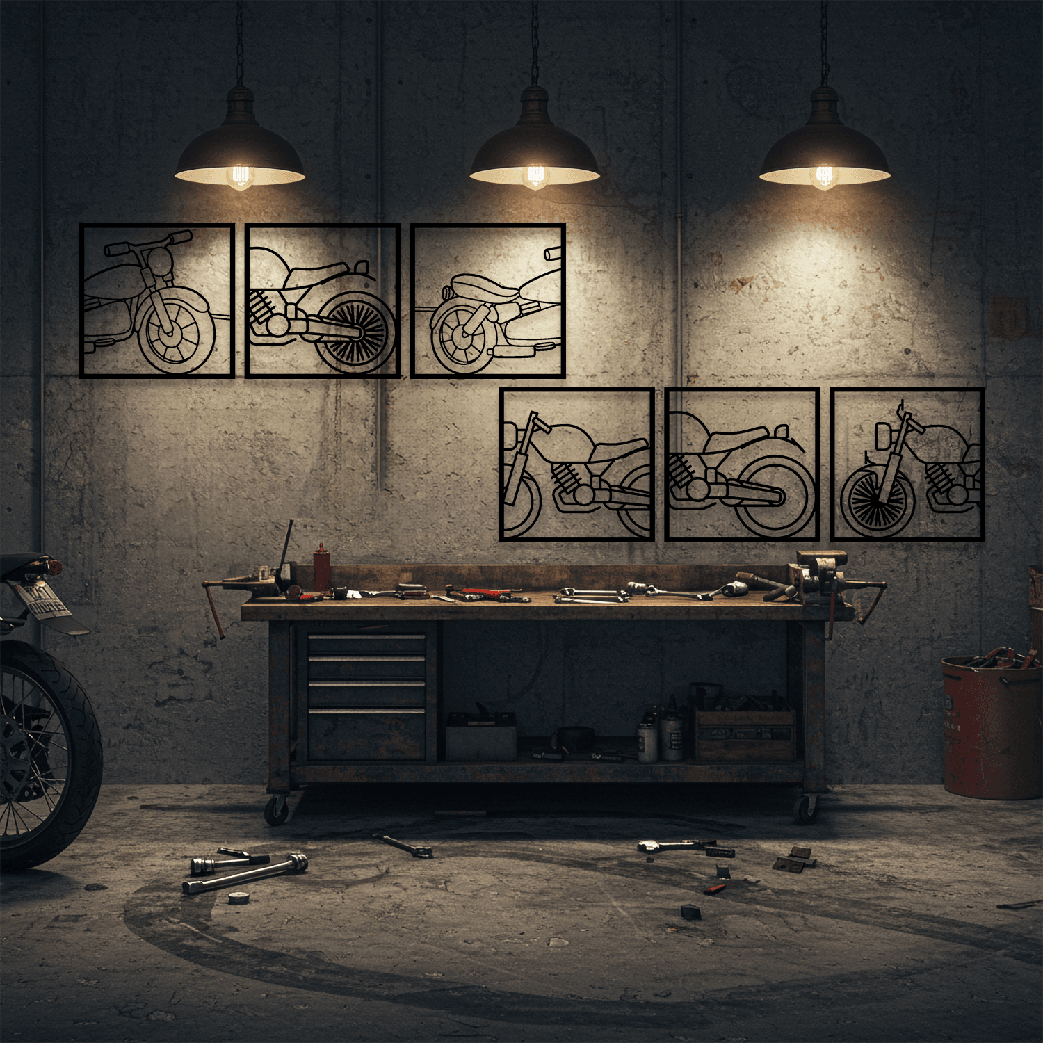 Motor Tınısı Temalı Ahşap Duvar Tablosu