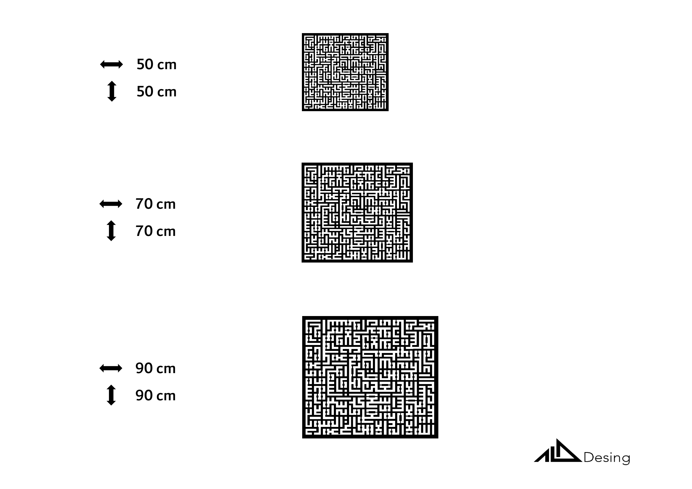 Kufi Ayet-el Kürsi Ahşap Duvar Tablosu