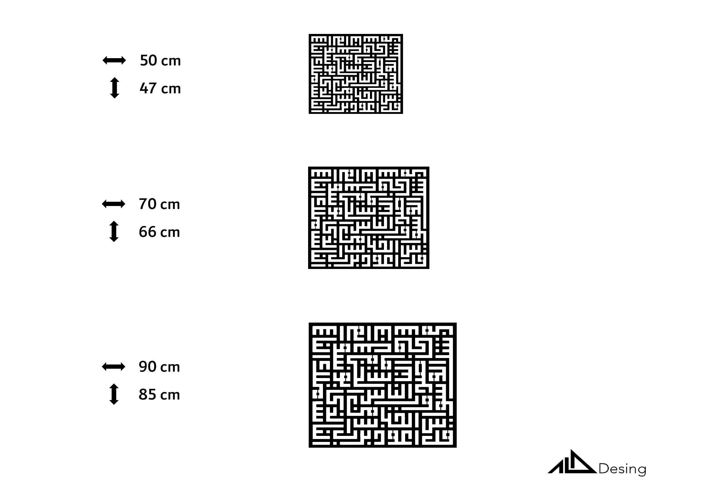 Kufi Nas Suresi Ahşap Duvar Tablosu