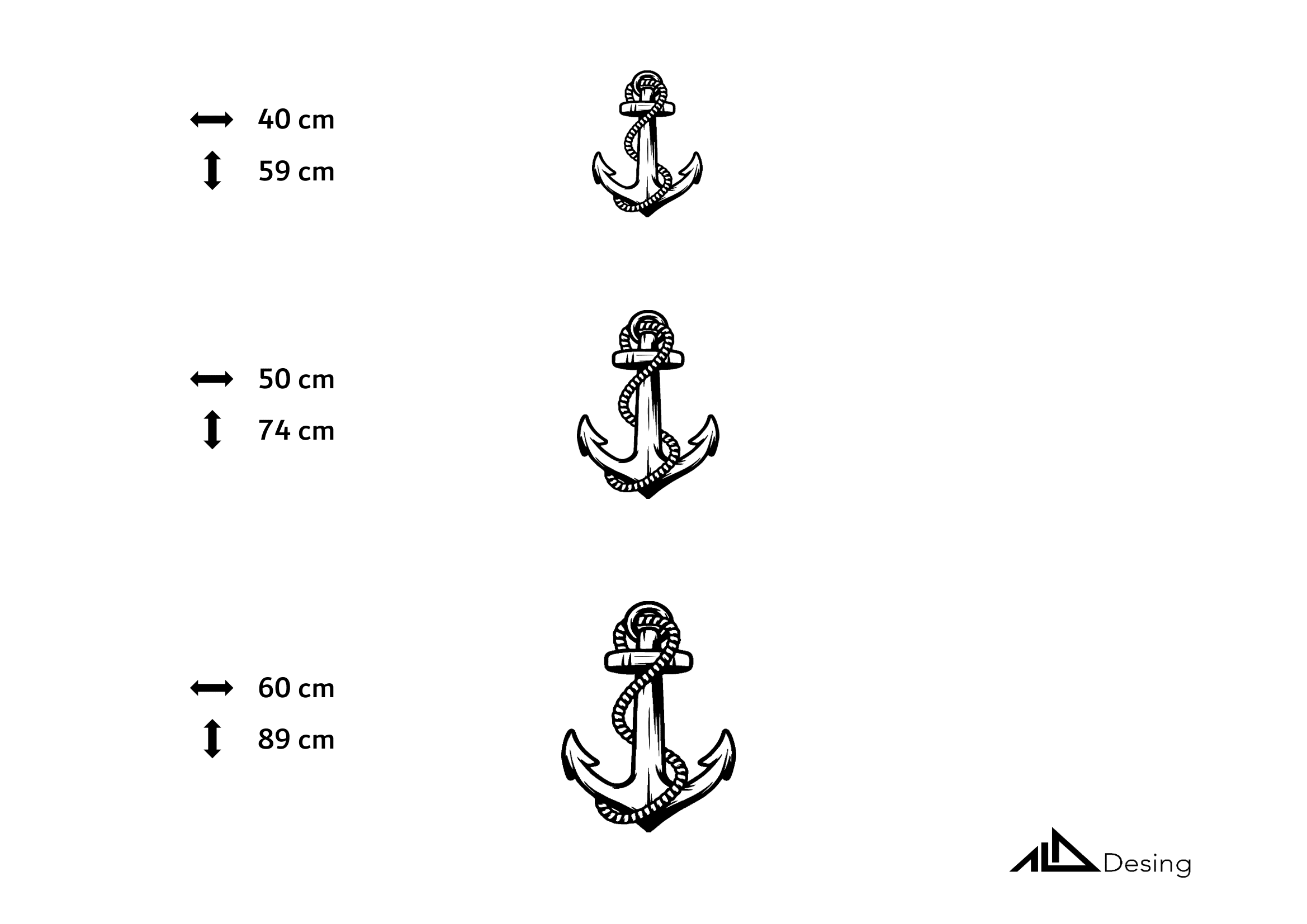 Deniz Çapası Temalı Ahşap Duvar Tablosu