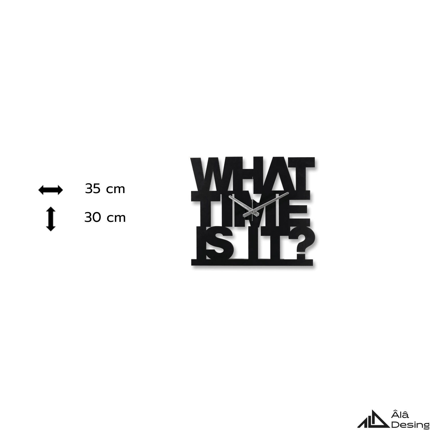 What Time Is It Ahşap Duvar Saati