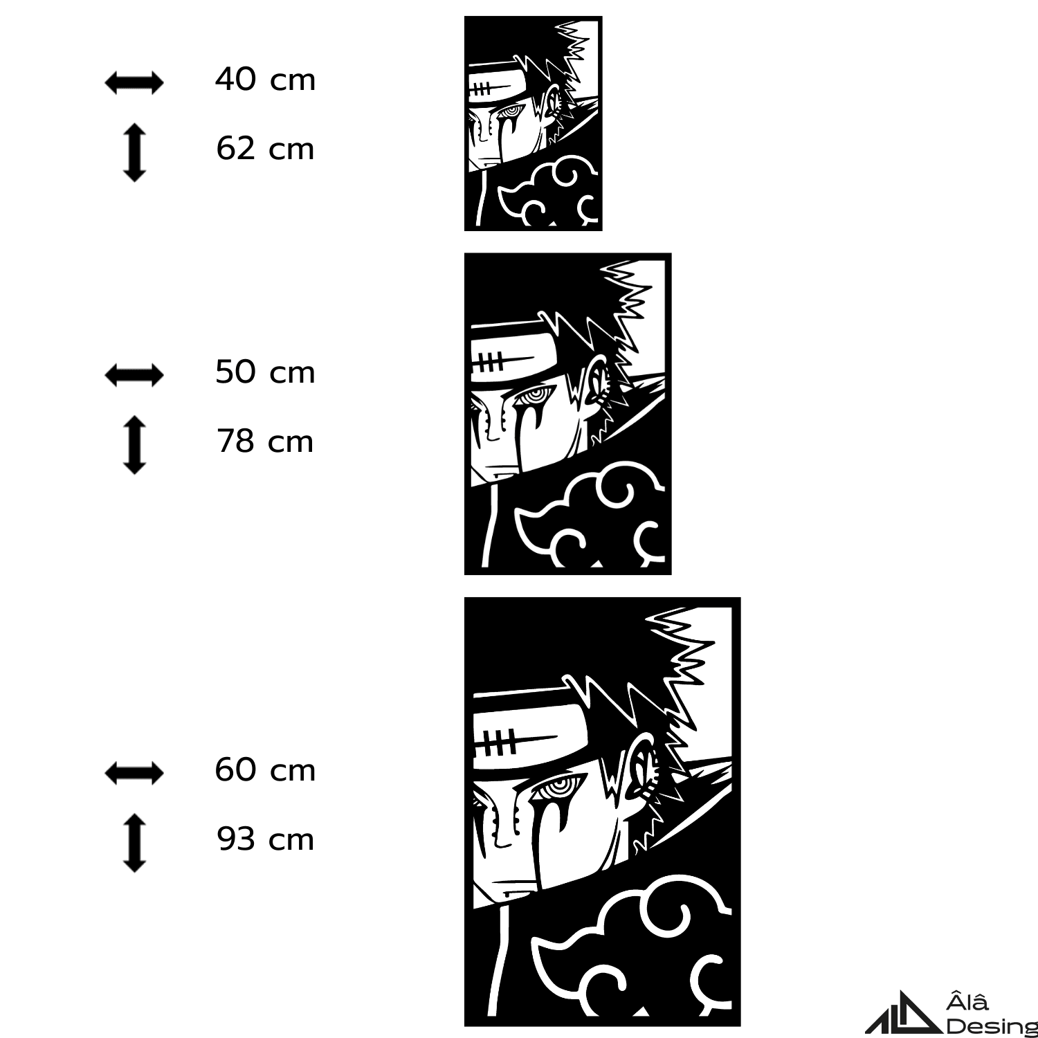 Akatsuki Naruto Temalı Ahşap Duvar Tablosu