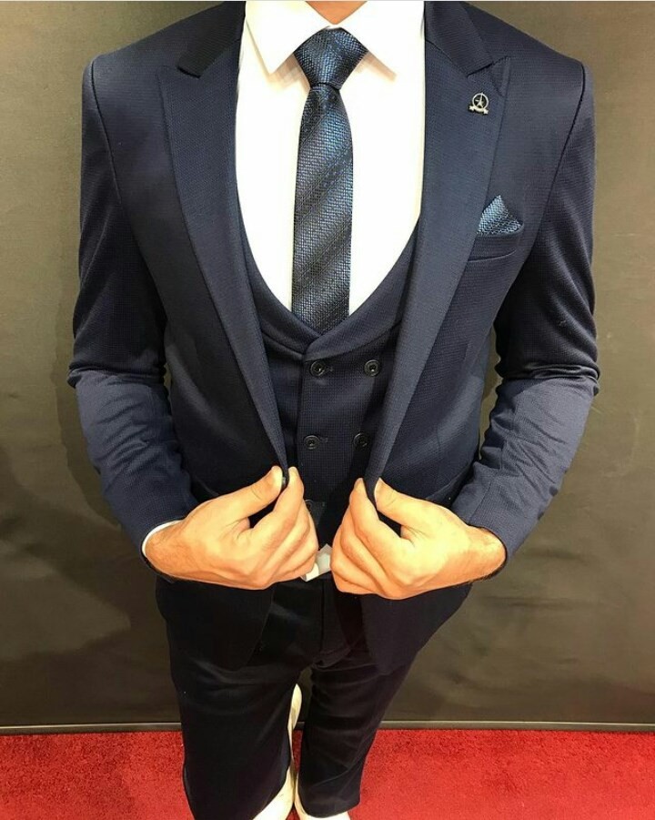 Tomıross Erkek Lacivert İtalyan Kesim Slim Fit Takım Elbise TKMELBS-8682