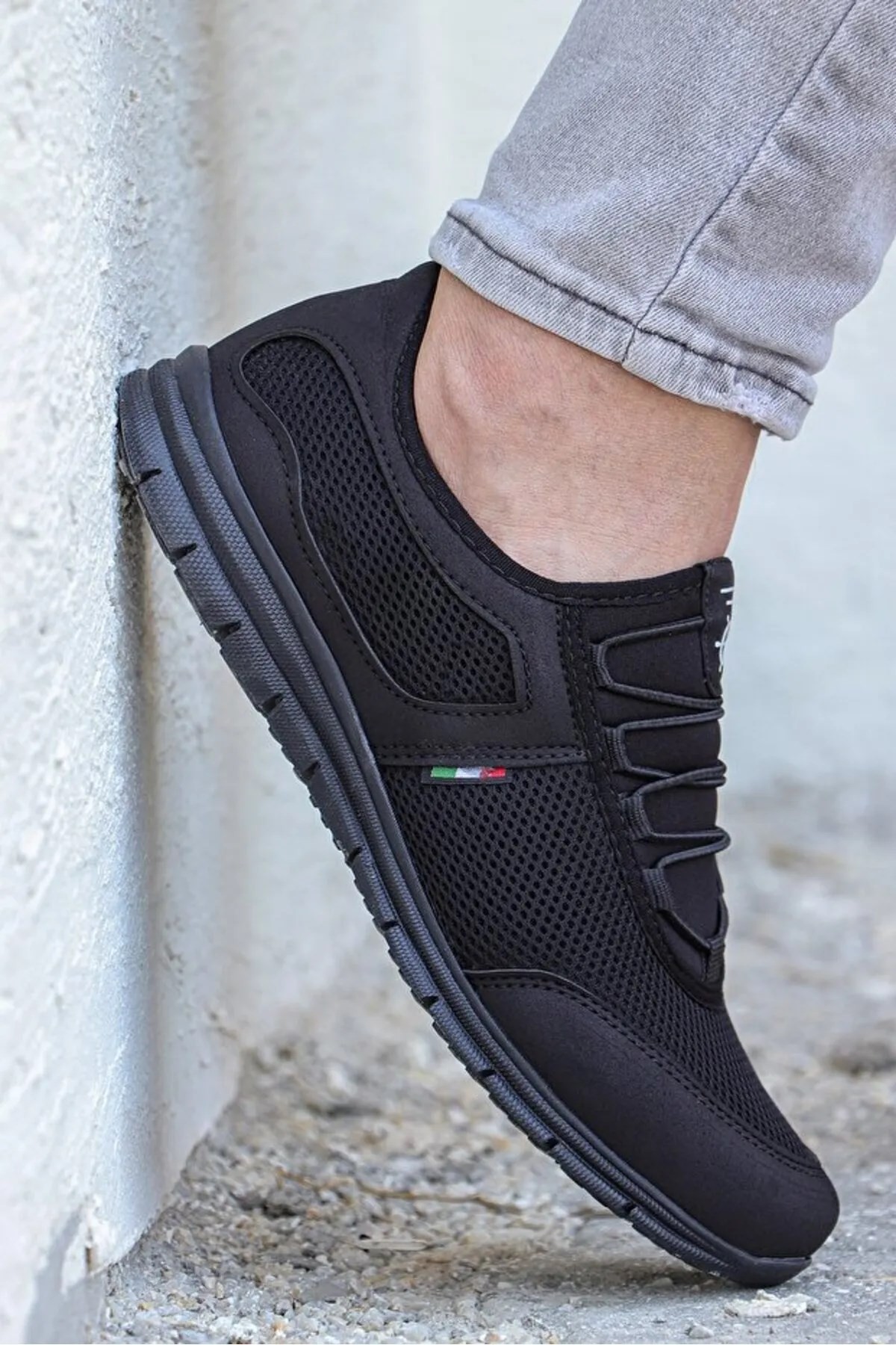 Kevın Siyah Siyah Rahat Taban Günlük Yürüyüş Koşu Erkek Sneaker Spor Ayakkabı KEVIN-5045
